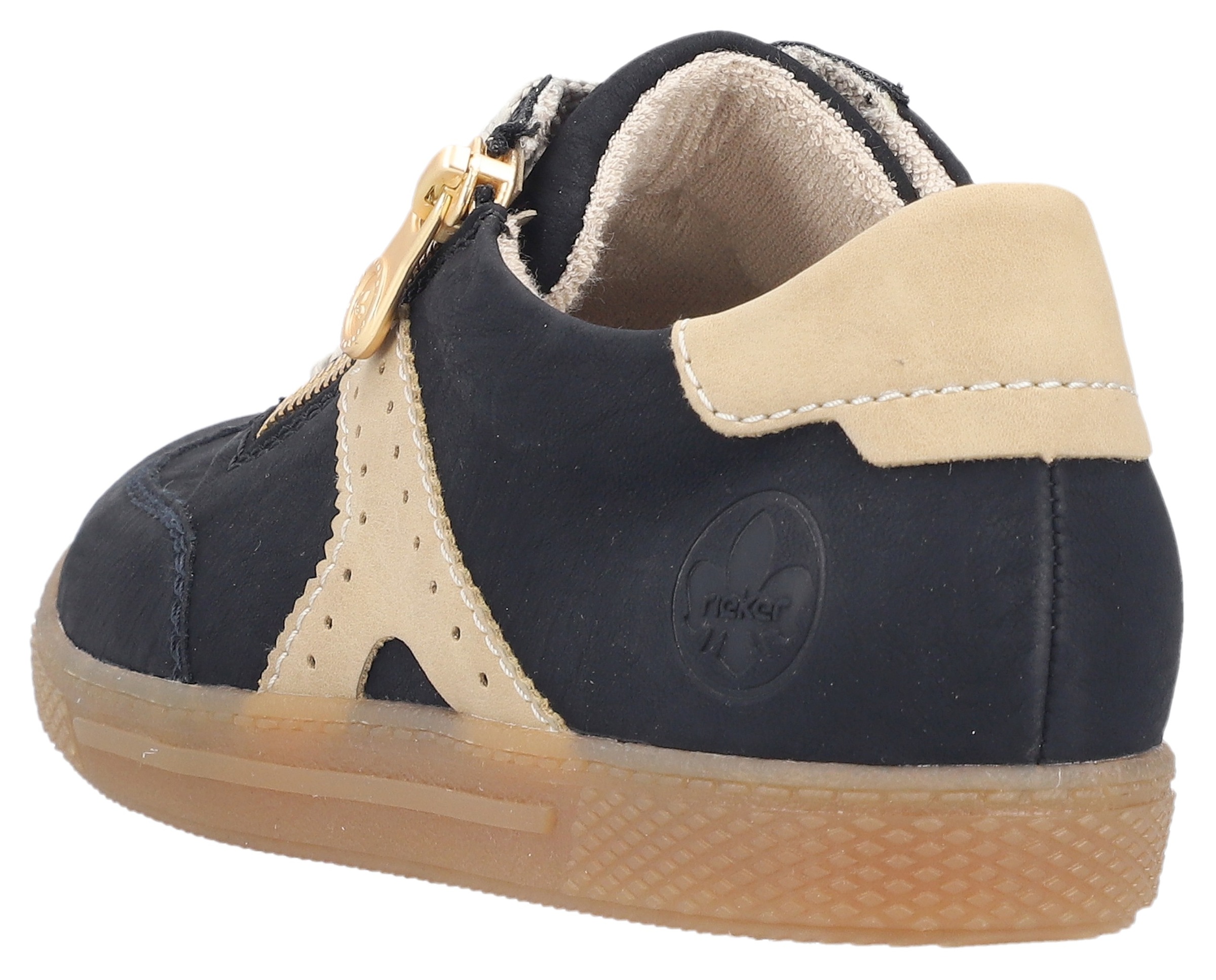 Rieker Sneaker Halbschuh, Freizeitschuh, Schnürschuh mit Reißverschluss günstig online kaufen