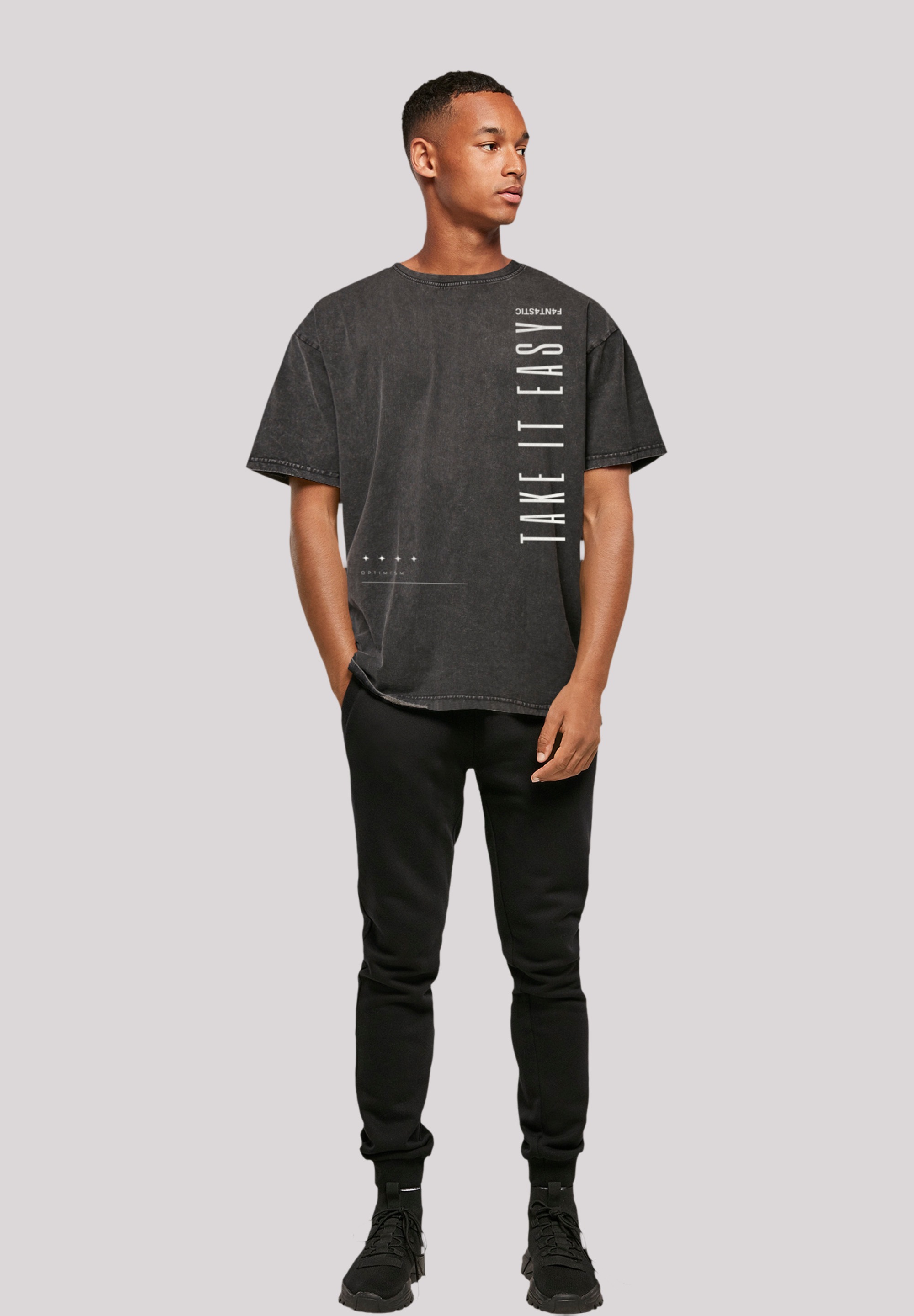 F4NT4STIC T-Shirt »Take It Easy Text«, Print