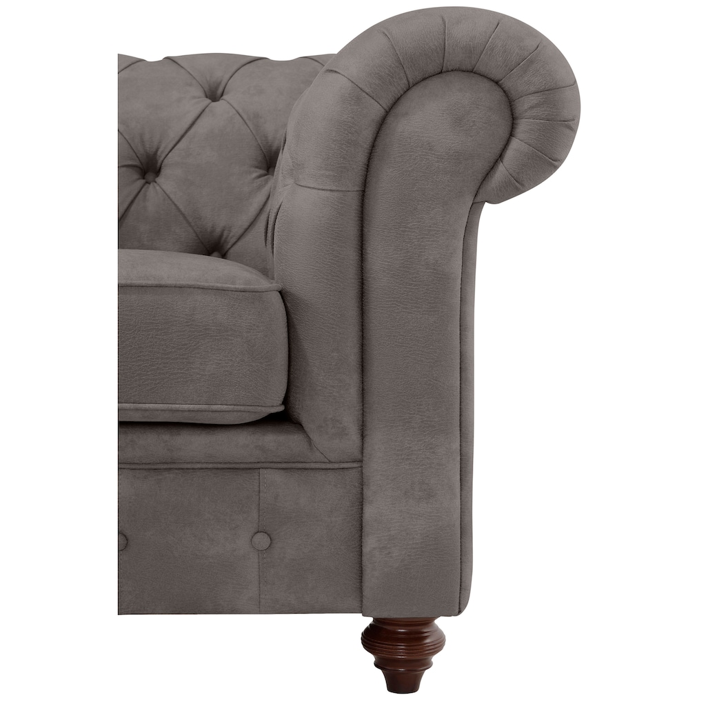 Home affaire Chesterfield-Sofa »Chesterfield Ecksofa, auch in Leder«