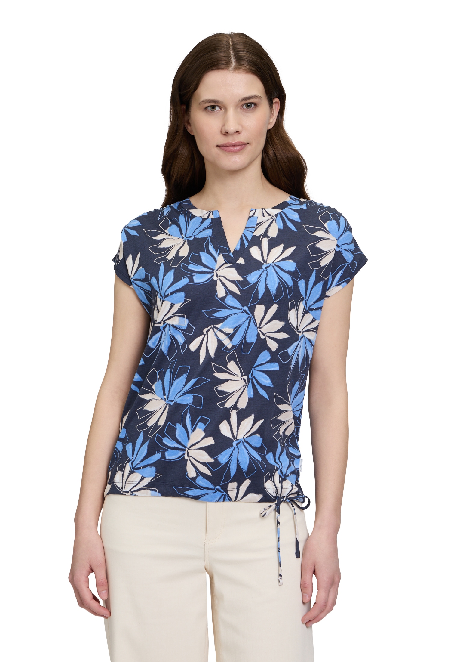 Betty&Co Kurzarmshirt "Betty & Co Casual-Shirt mit Tunnelzug", (1 tlg.), Dr günstig online kaufen