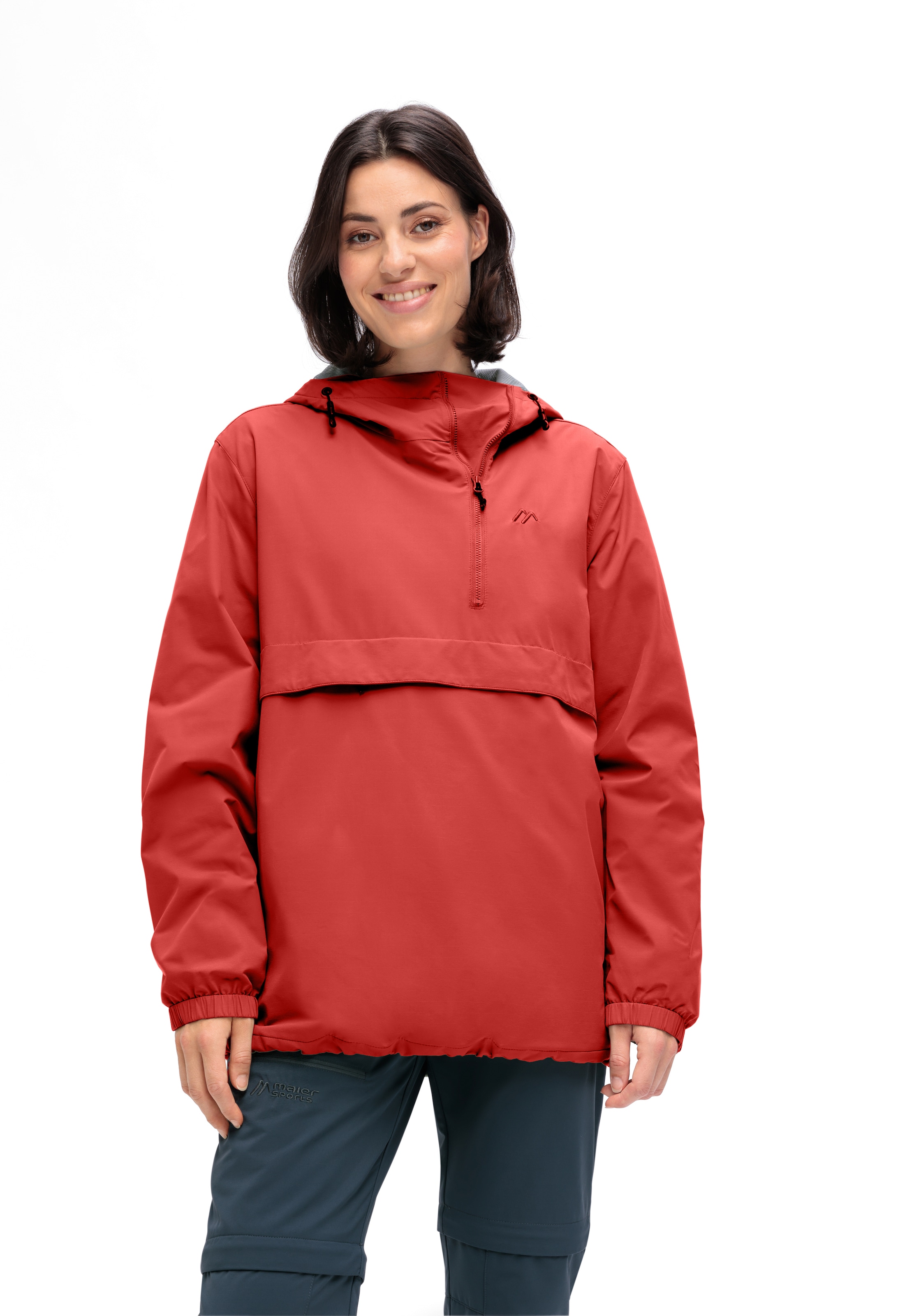 Maier Sports Outdoorjacke »OkokO«, Unisex Windbreaker, Schlupfjacke wasserdicht, verstellbare Kapuze