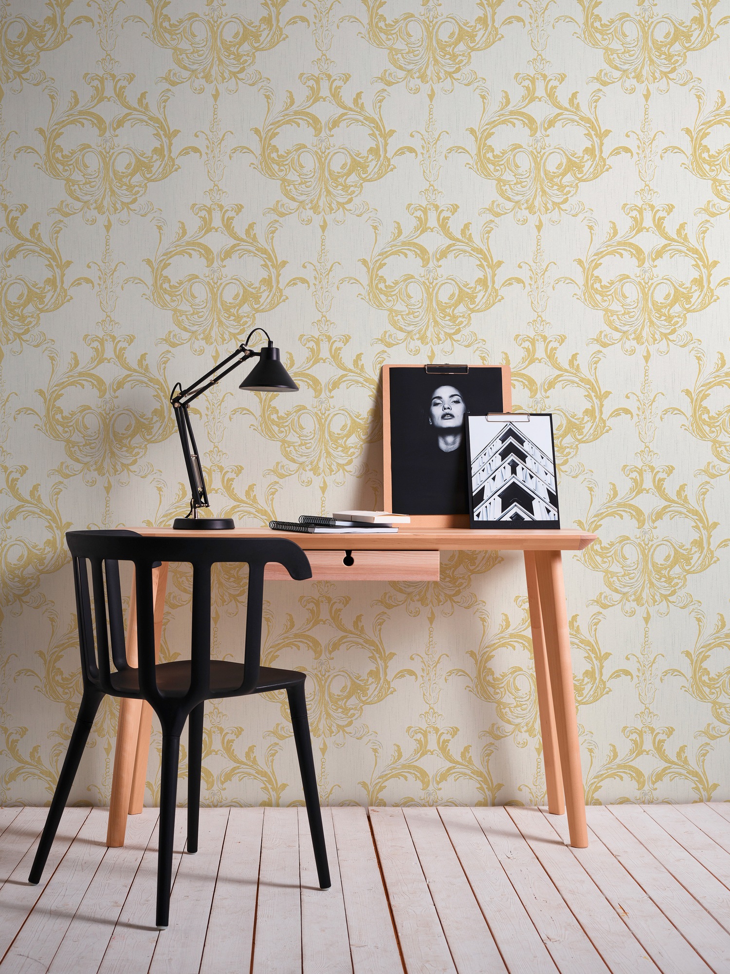 Architects Paper Textiltapete »Tessuto«, Barock-ornamental-gemustert, Tapete Streifen Tapeten Wohnzimmer Schlafzimmer Küche modern Design