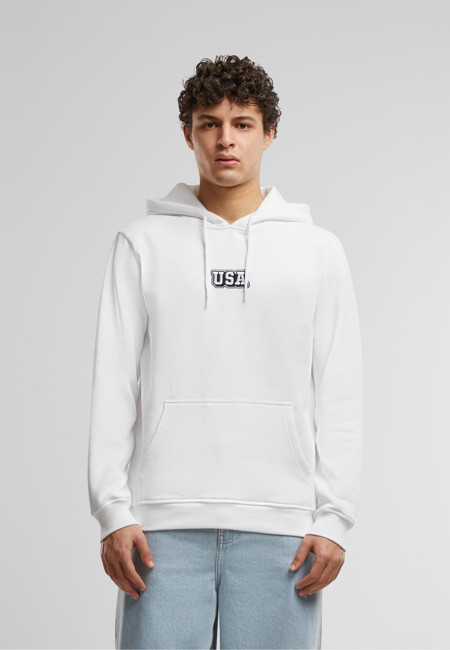 MisterTee Kapuzensweatshirt »MisterTee USA College Wording Patch Hoody«, (1 tlg.)