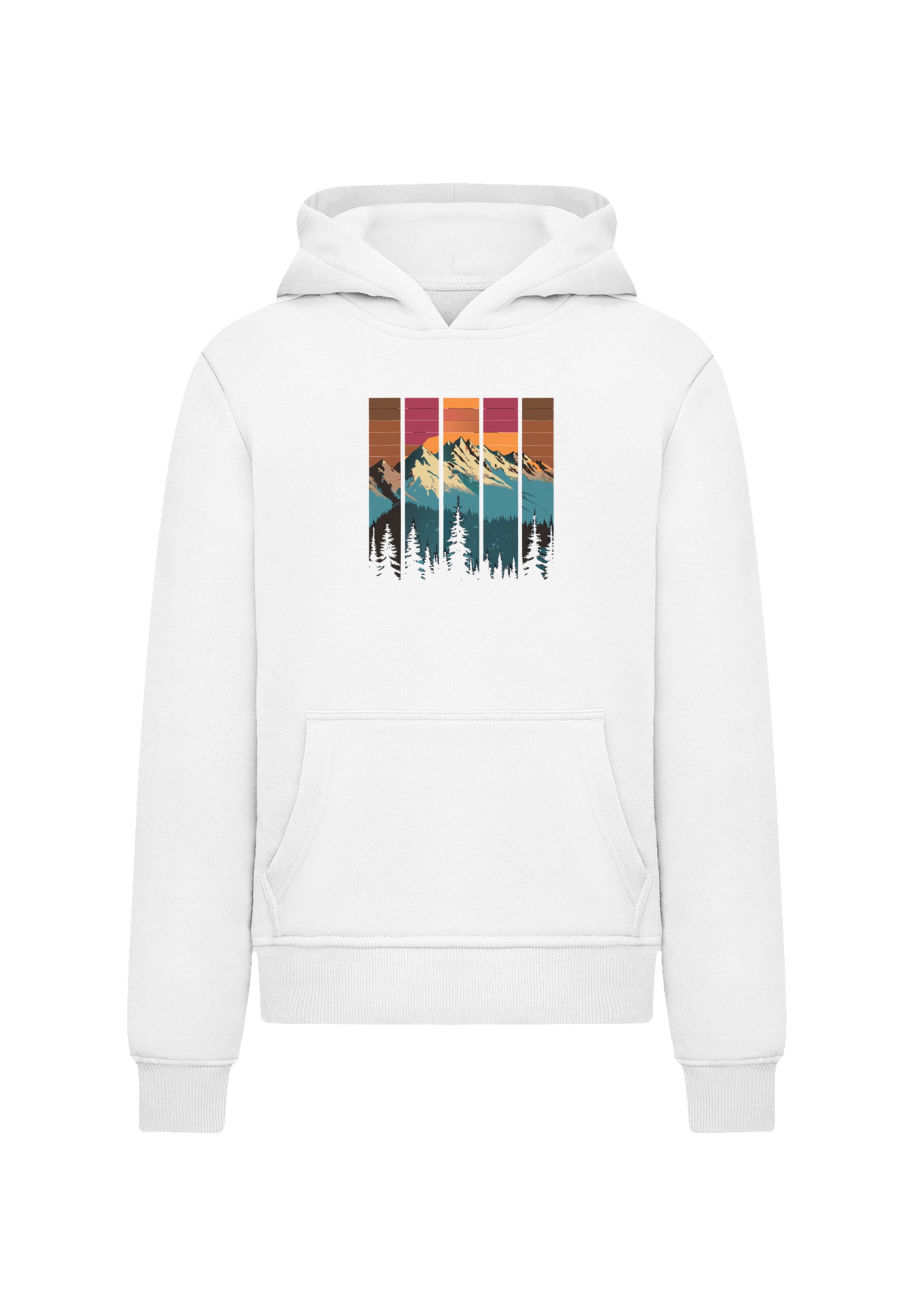 F4NT4STIC Kapuzenpullover »Berg Sonnenuntergang Retro«, Premium Qualität