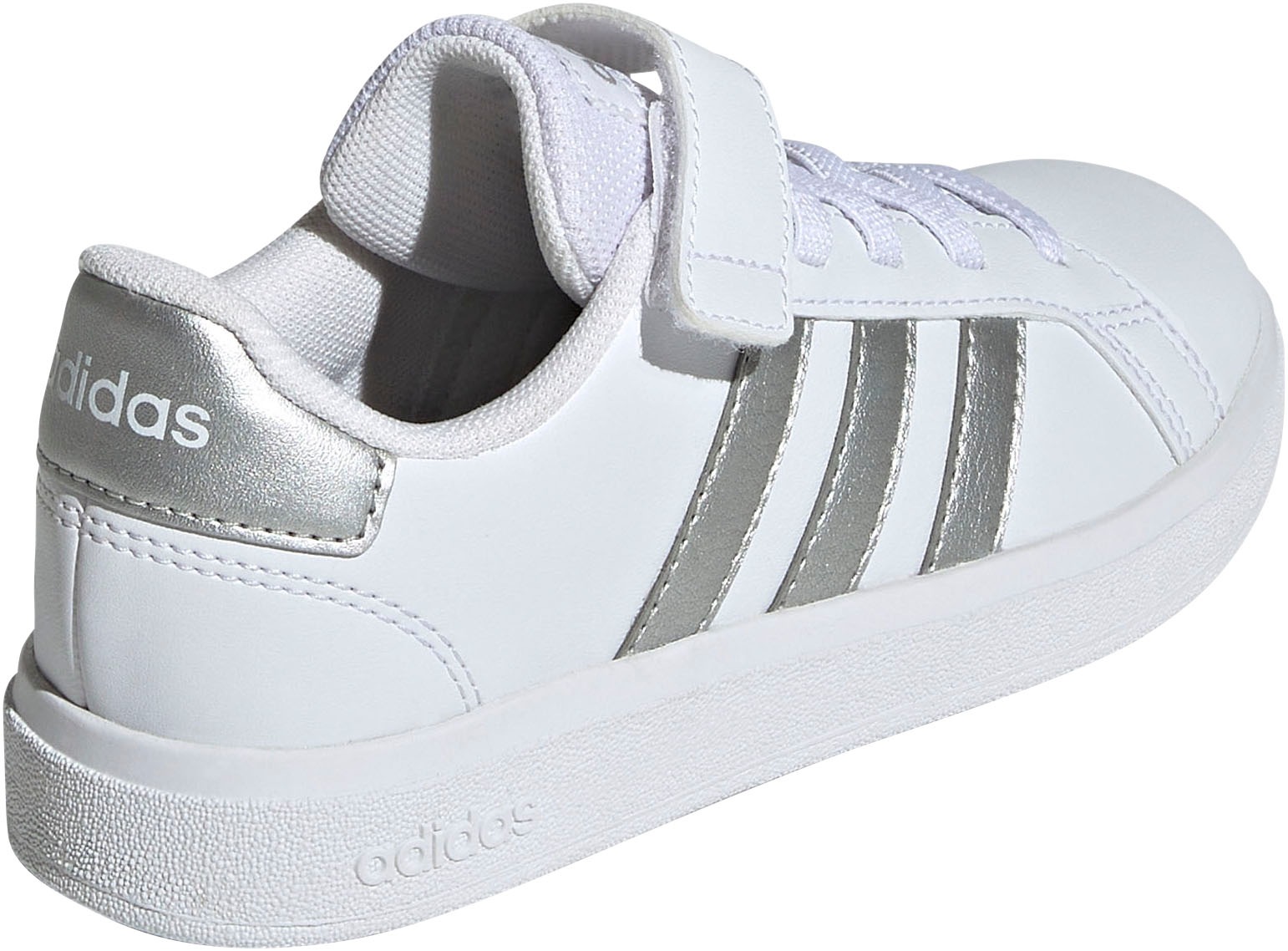 adidas Sportswear Klettschuh »GRAND COURT COURT ELASTIC LACE AND TOP STRAP«, Design auf den Spuren des adidas Superstar