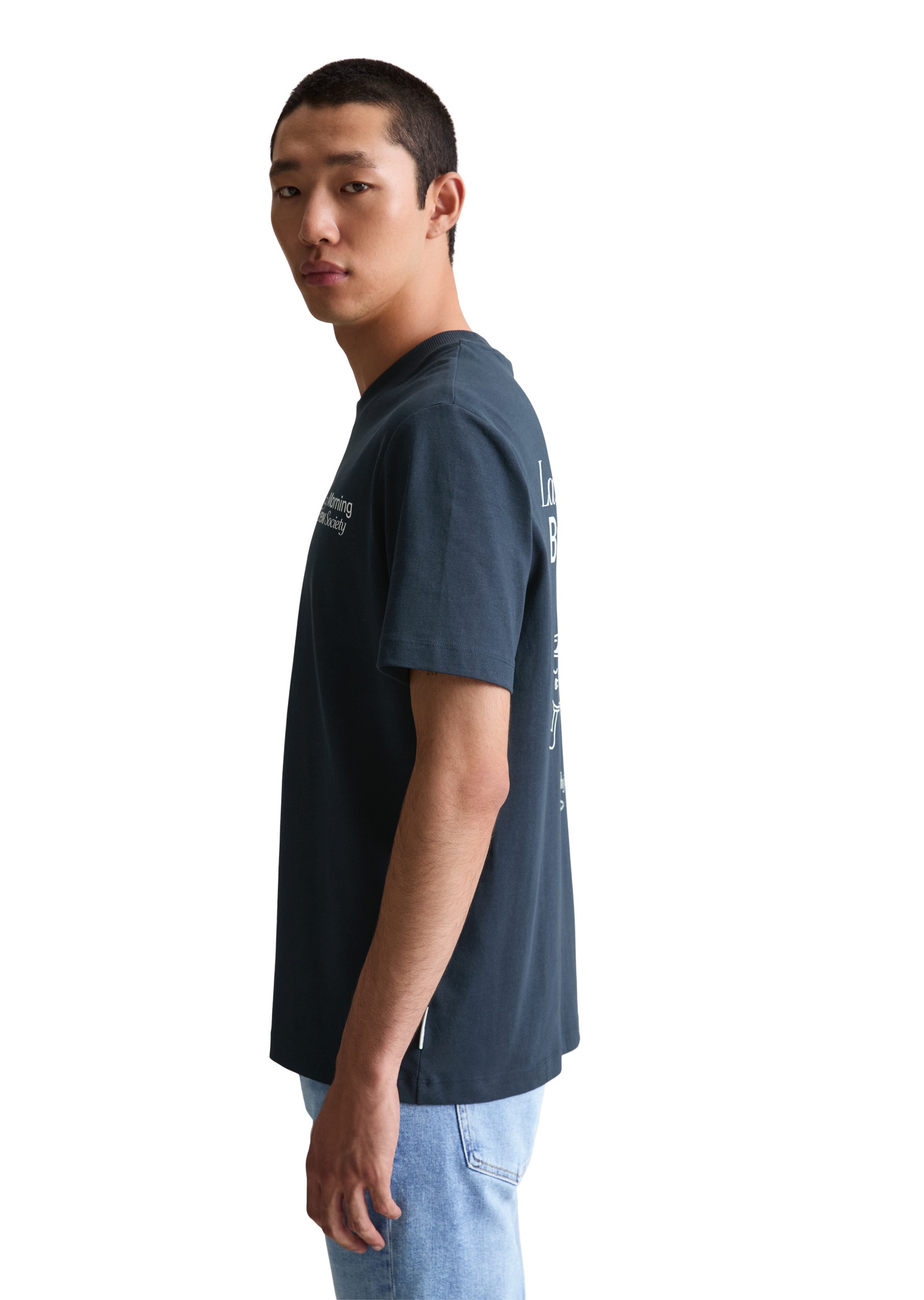 Marc OPolo DENIM T-Shirt "mit anregendem Rückenprint" günstig online kaufen