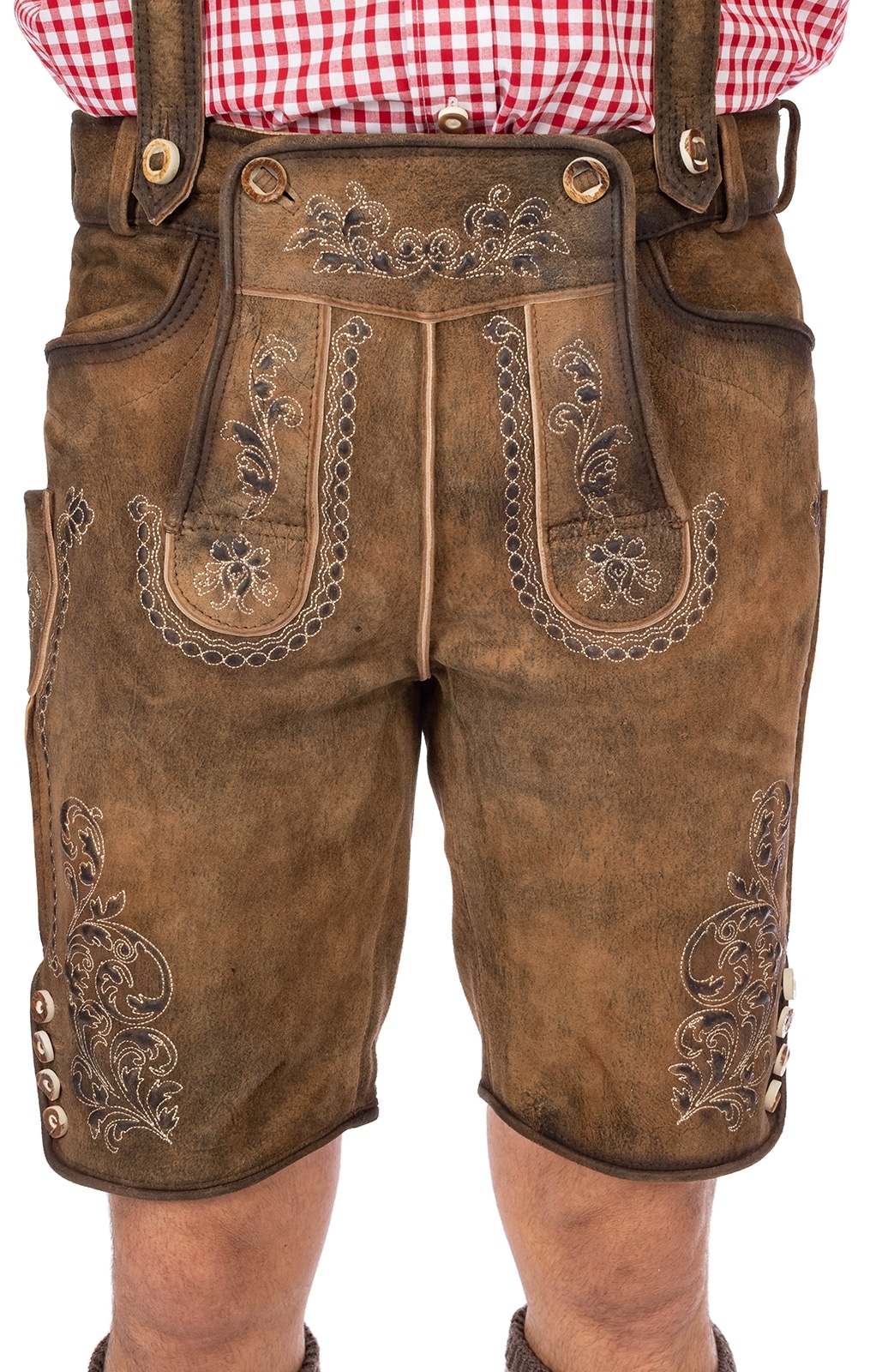 Gwandler Lederhose »Lederhose LUDWIG-gespeckt«