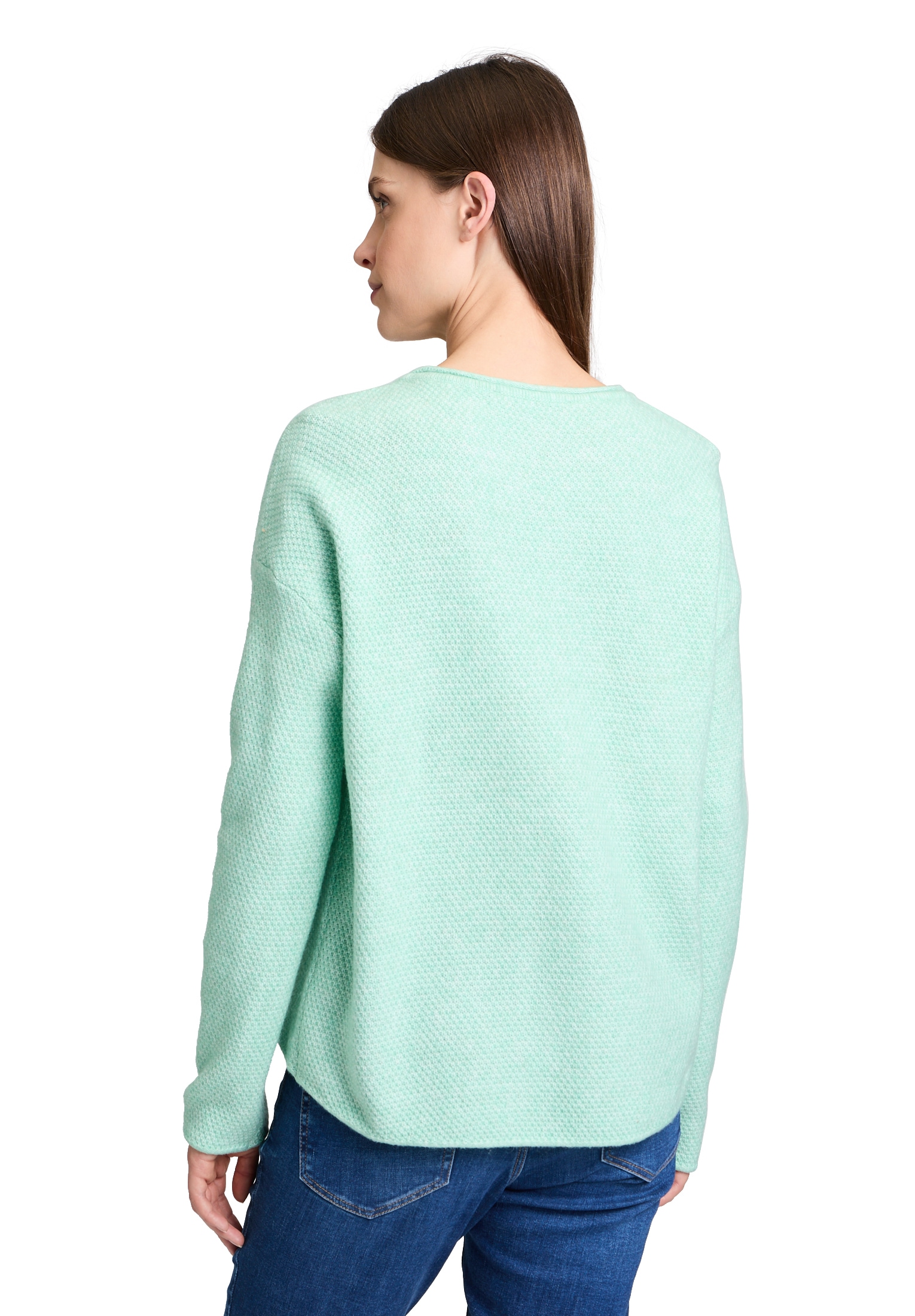 Betty&Co Strickpullover »Betty & Co Strickpullover mit Rundhalsausschnitt«, (1 tlg.), Struktur