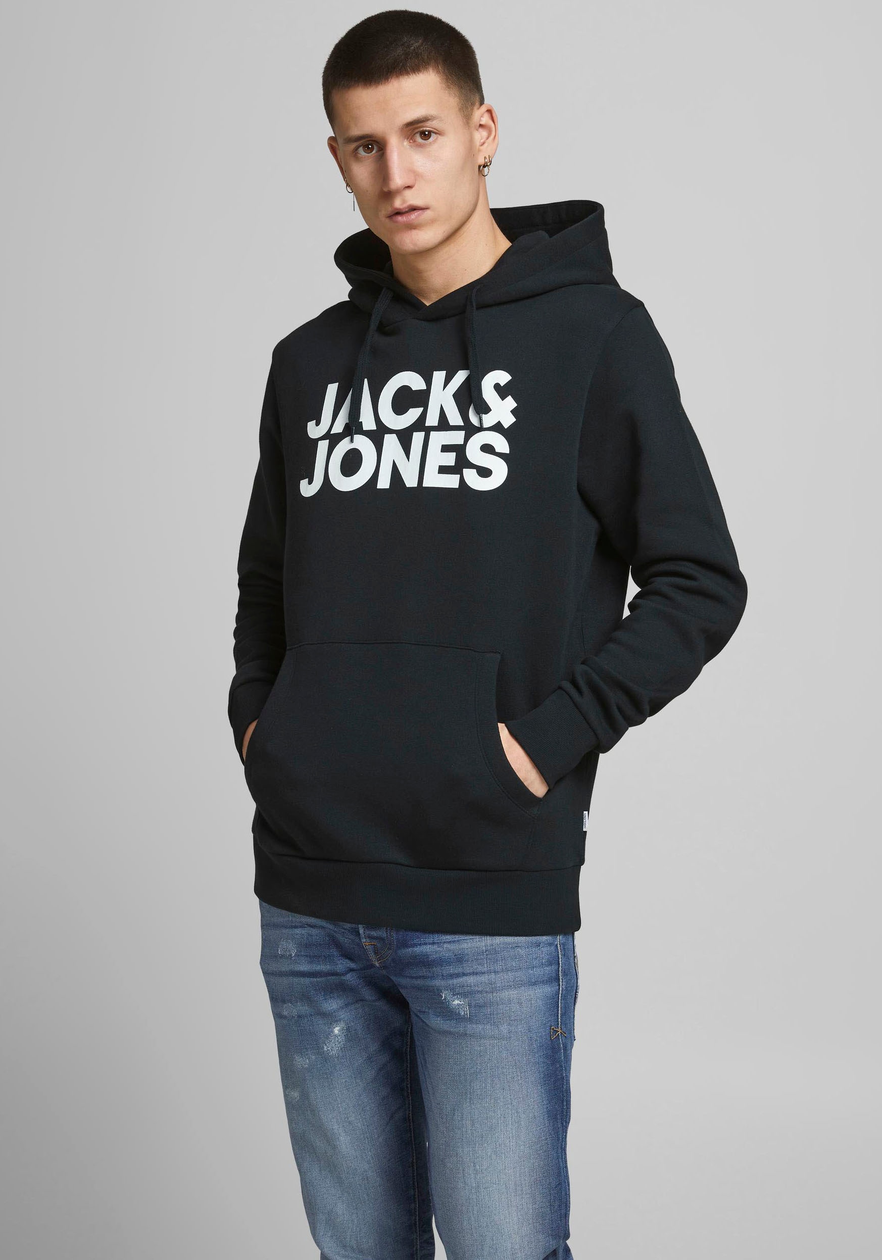Jack & Jones Kapuzensweatshirt »JJECORP LOGO SWEAT HOOD 2PK MP NOOS«, (Packung, 2 tlg., 2er-Pack)