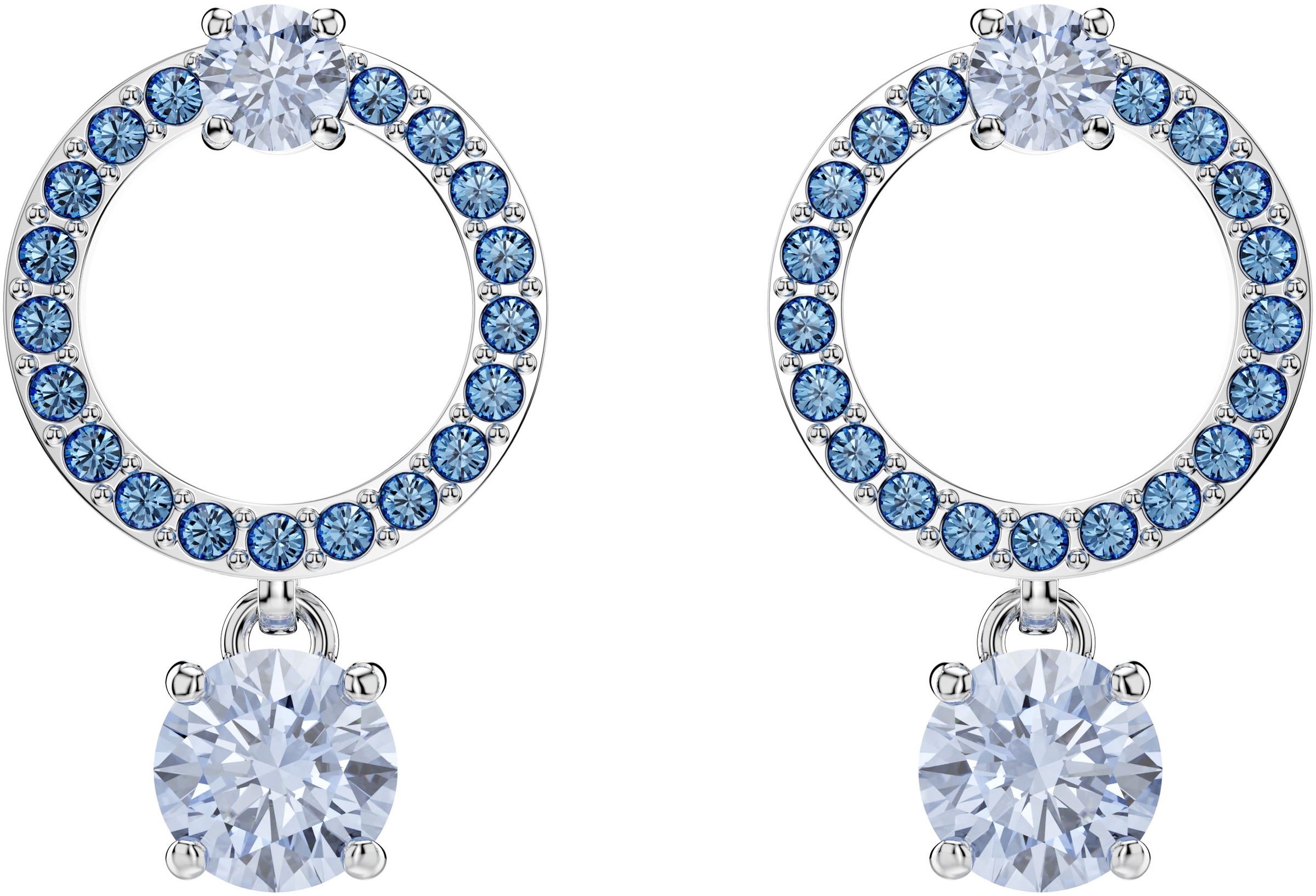 Swarovski Paar Ohrstecker »Constella Pavé Attract Drop Circle, 5563278, 5723563, 5723565«, mit Swarovski® Kristall