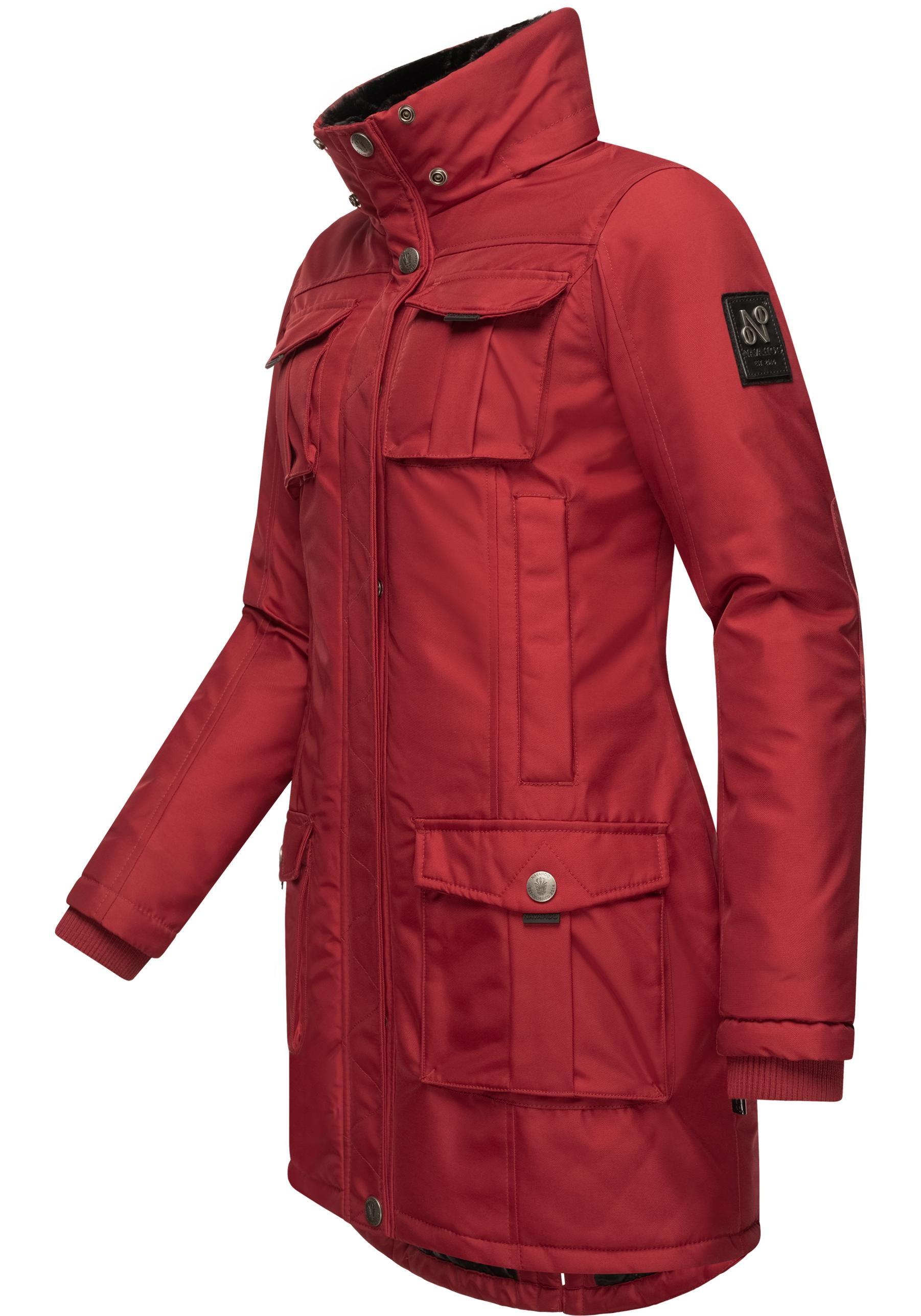 Navahoo Wintermantel »Tiniis«, Parka mit abnehmbarer Kapuze und extra Einkaufstasche