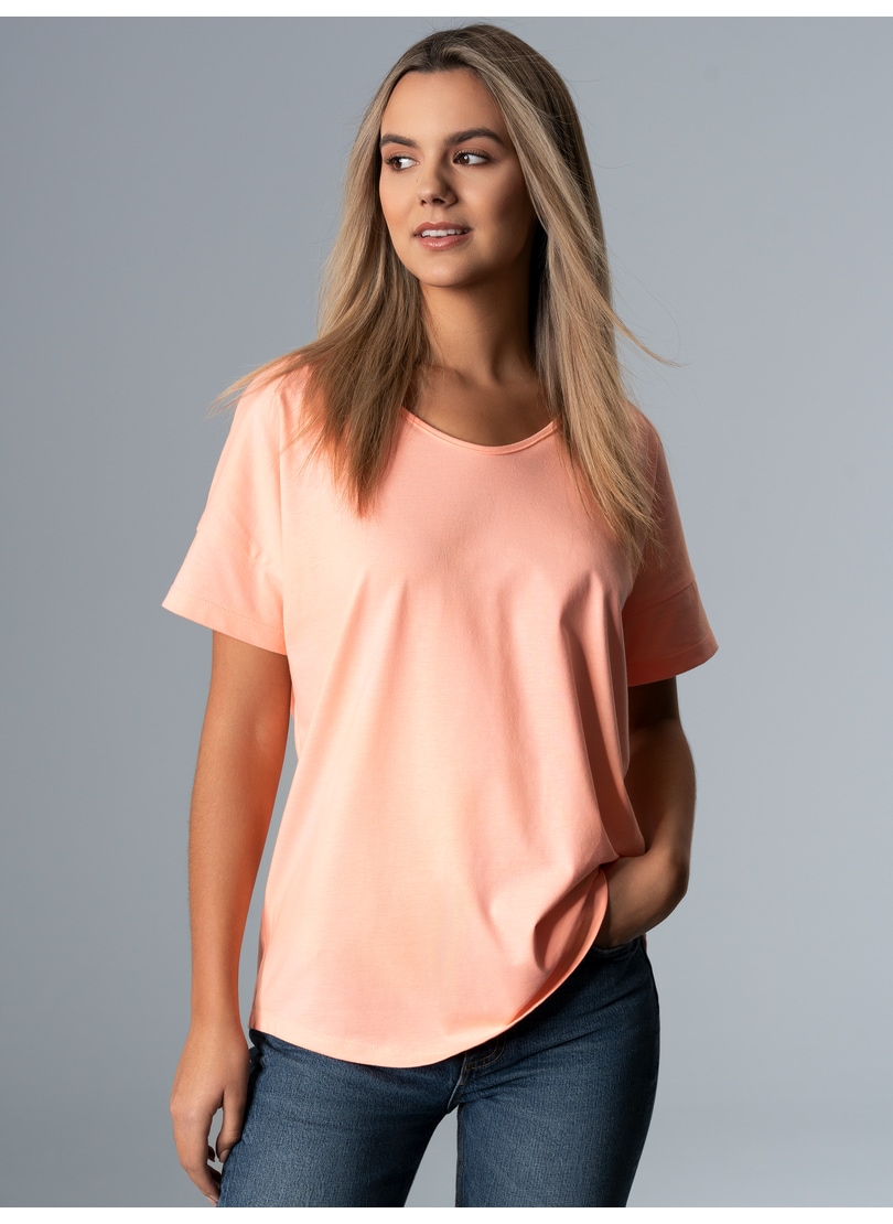 Trigema T-Shirt »TRIGEMA Oversized T-Shirt mit V-Ausschnitt«, (1 tlg.)