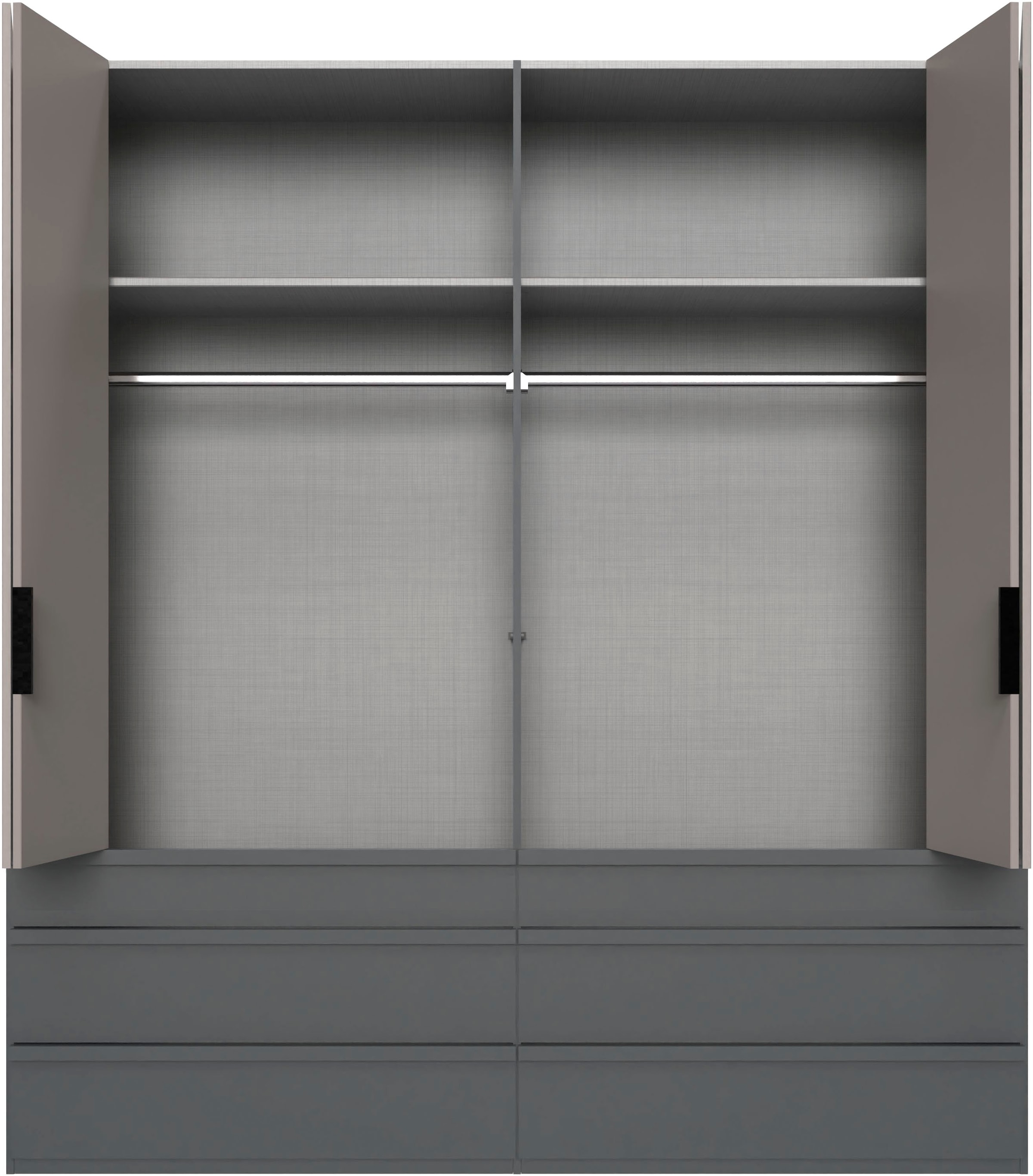 Wimex Falttürenschrank »Oxford by fresh to go, in 3 Breiten und 2 Höhen, Made in Germany«, (mit Schubladen, wahlweise mit oder ohne Spiegel), mit hochwertigen Falttüren für den perfekten Überblick