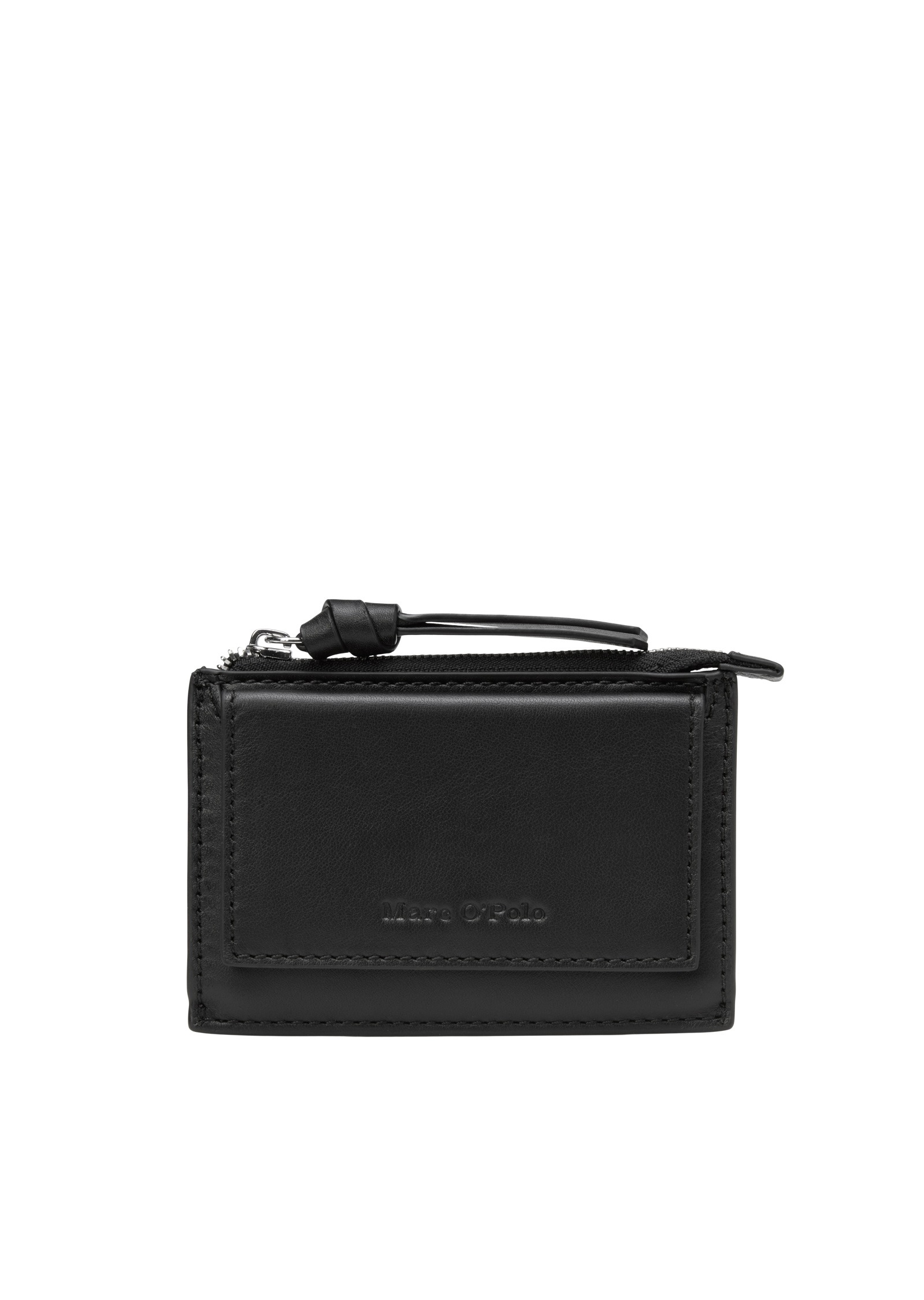 MARC O'POLO Damen Kartenetui "aus edlem Rindleder"schwarz, Leder, unifarben, Kleinlederwaren