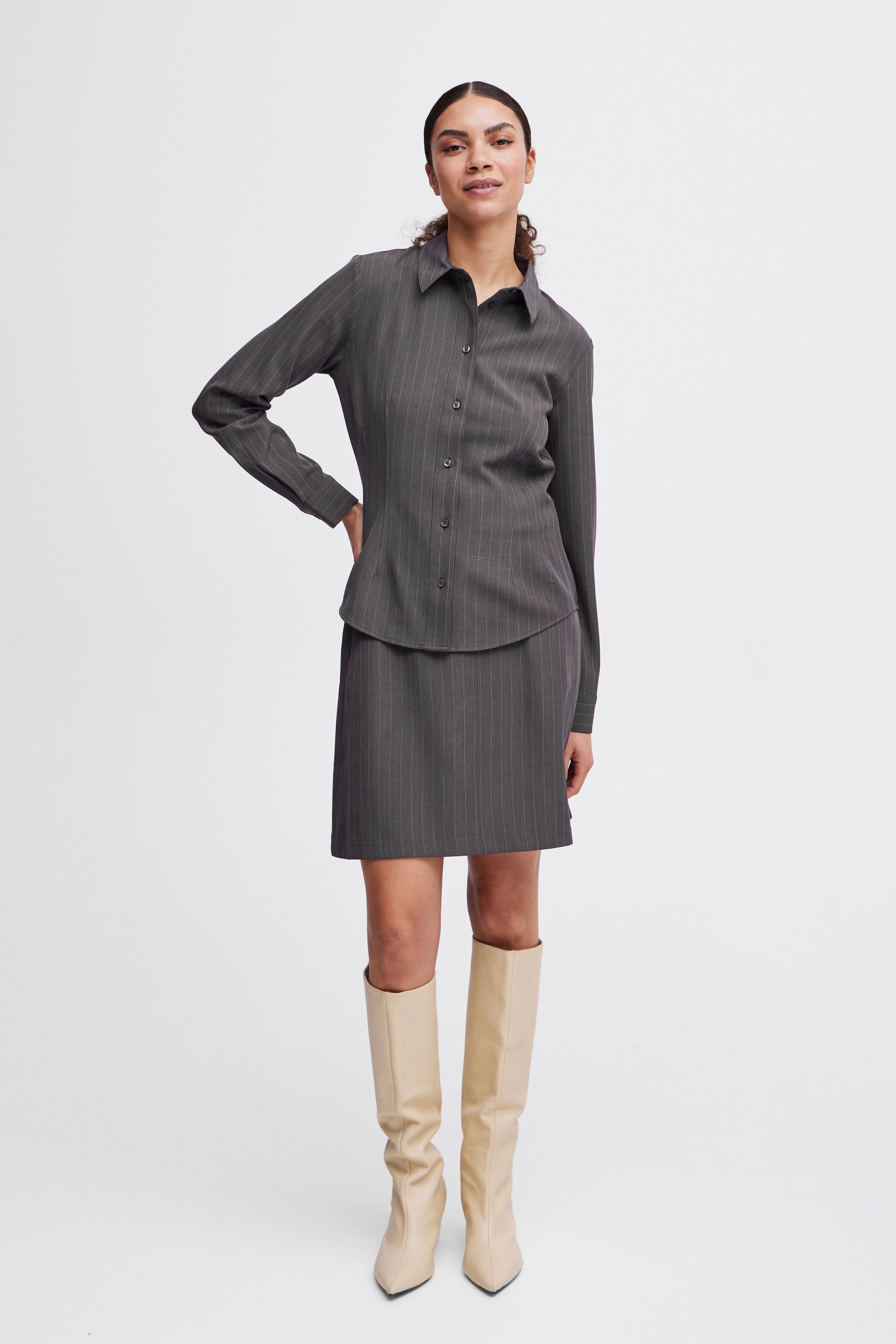 b.young Tunika »Langarmbluse BYMMMIDDE SHORT SHIRT -«