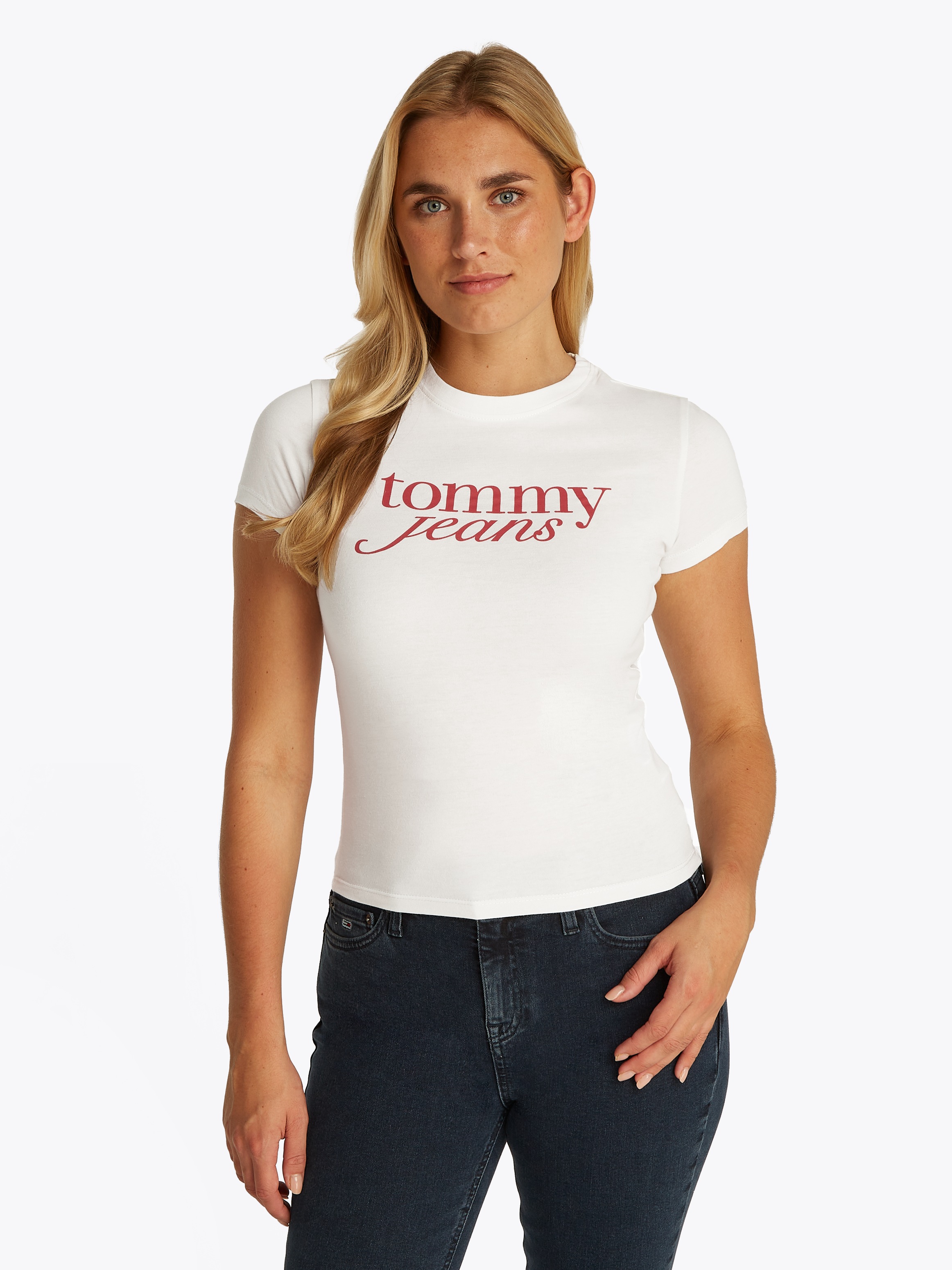 Tommy Jeans T-Shirt "TJW 2PACK ESSENTIAL LOGO TEE" Packung, 2 Stk. mit Logo günstig online kaufen