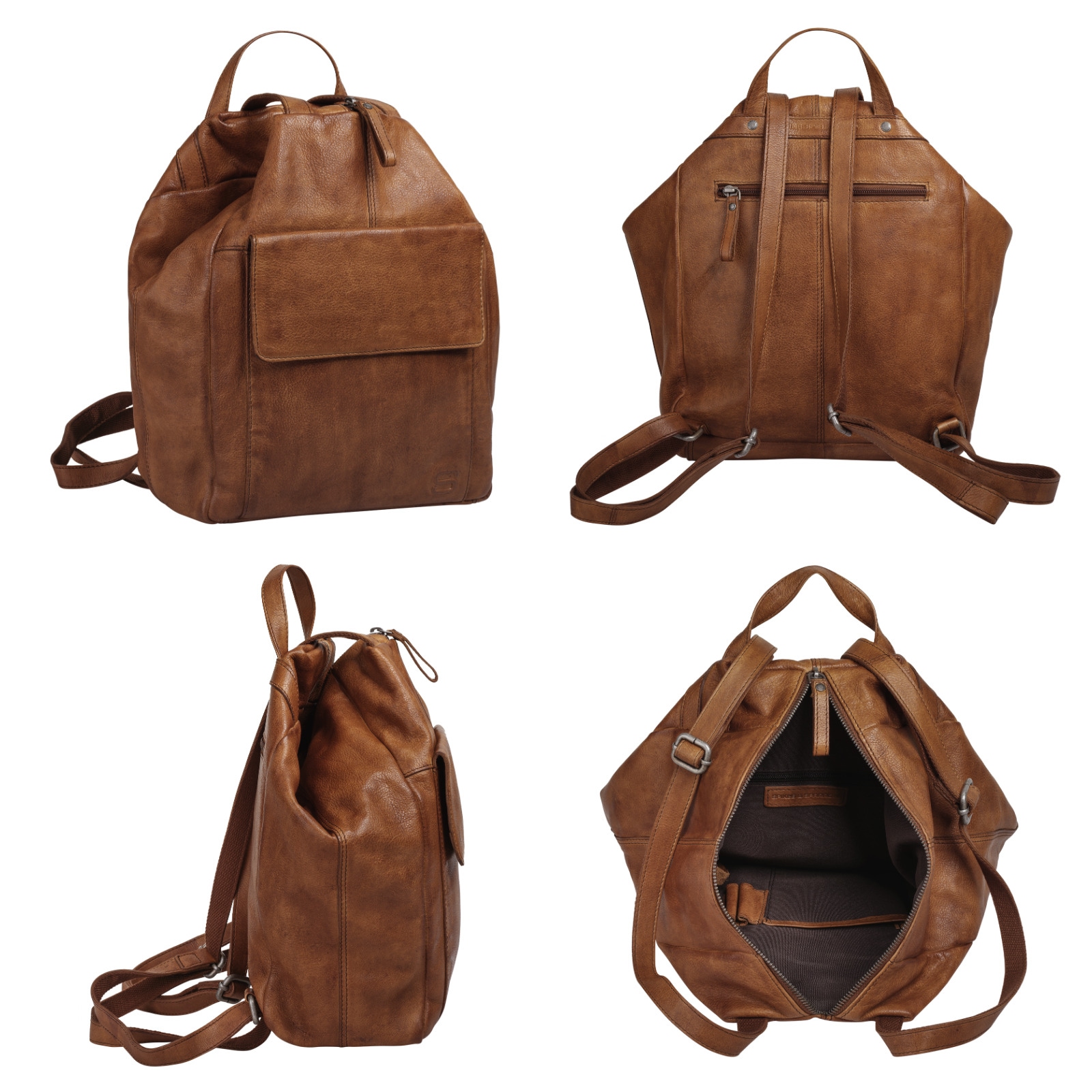 Spikes & Sparrow Cityrucksack, echt Leder
