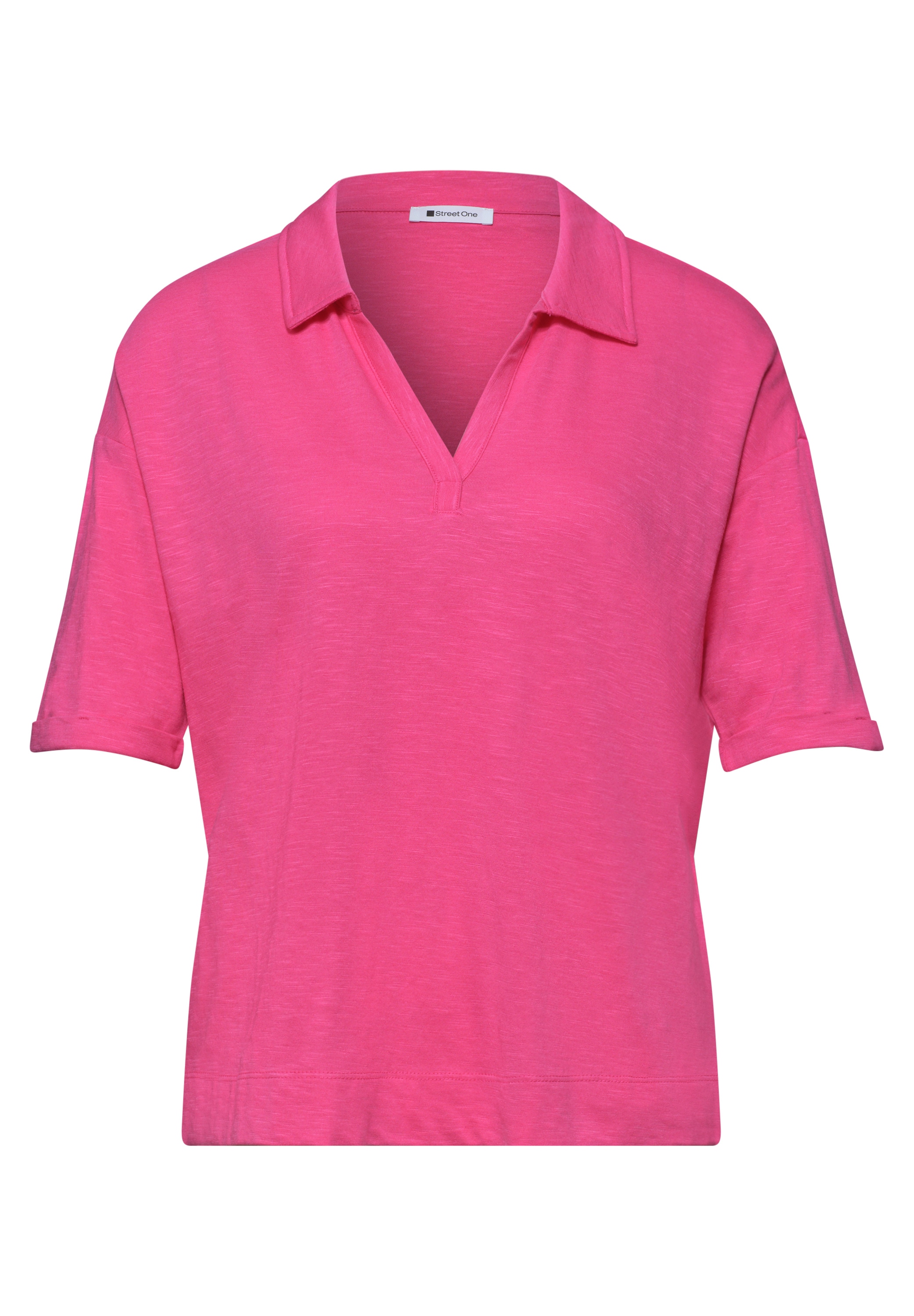 STREET ONE Poloshirt im soften Baumwoll-Mix