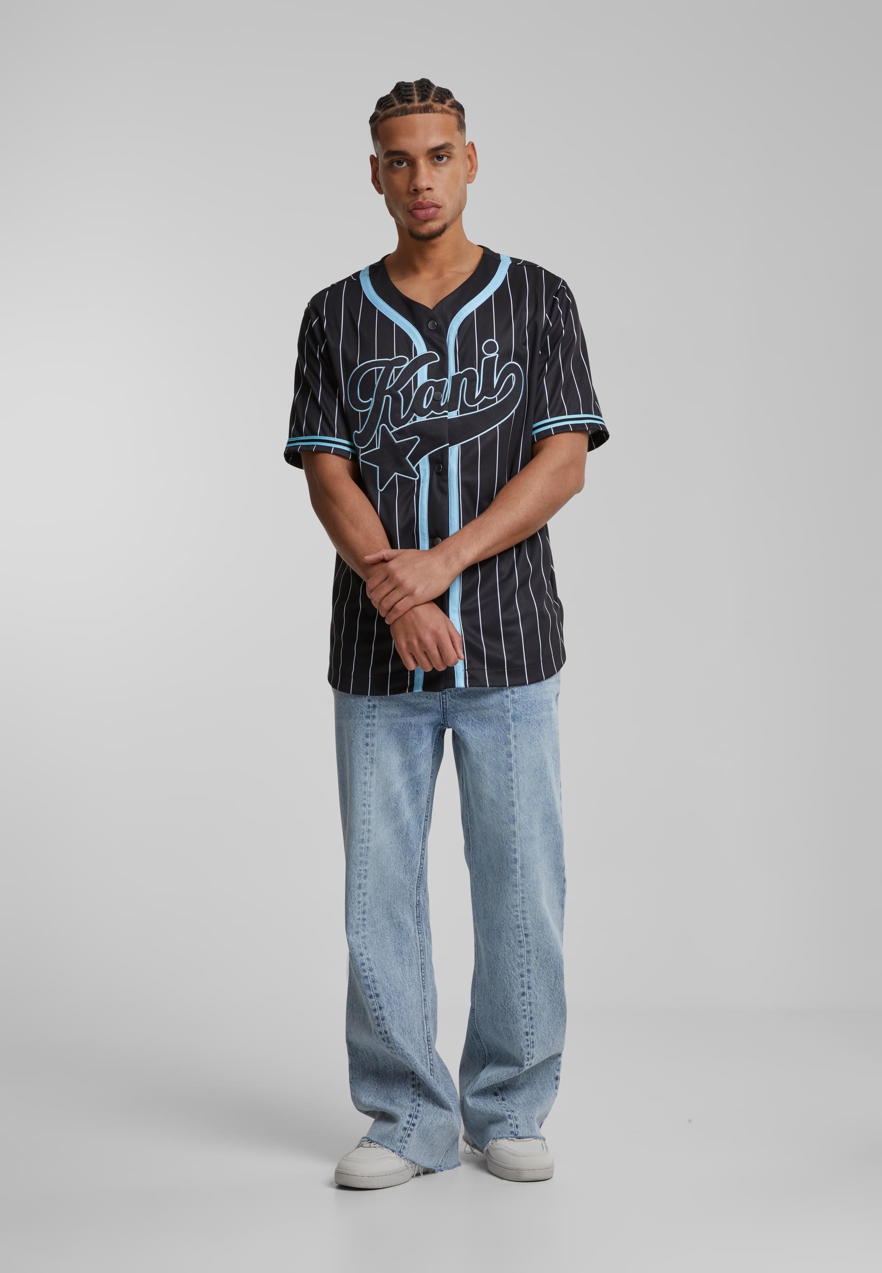 Karl Kani T-Shirt »Karl Kani Karl Kani Kani Star Logo Pinstripe Baseball Shirt«, (1 tlg.)