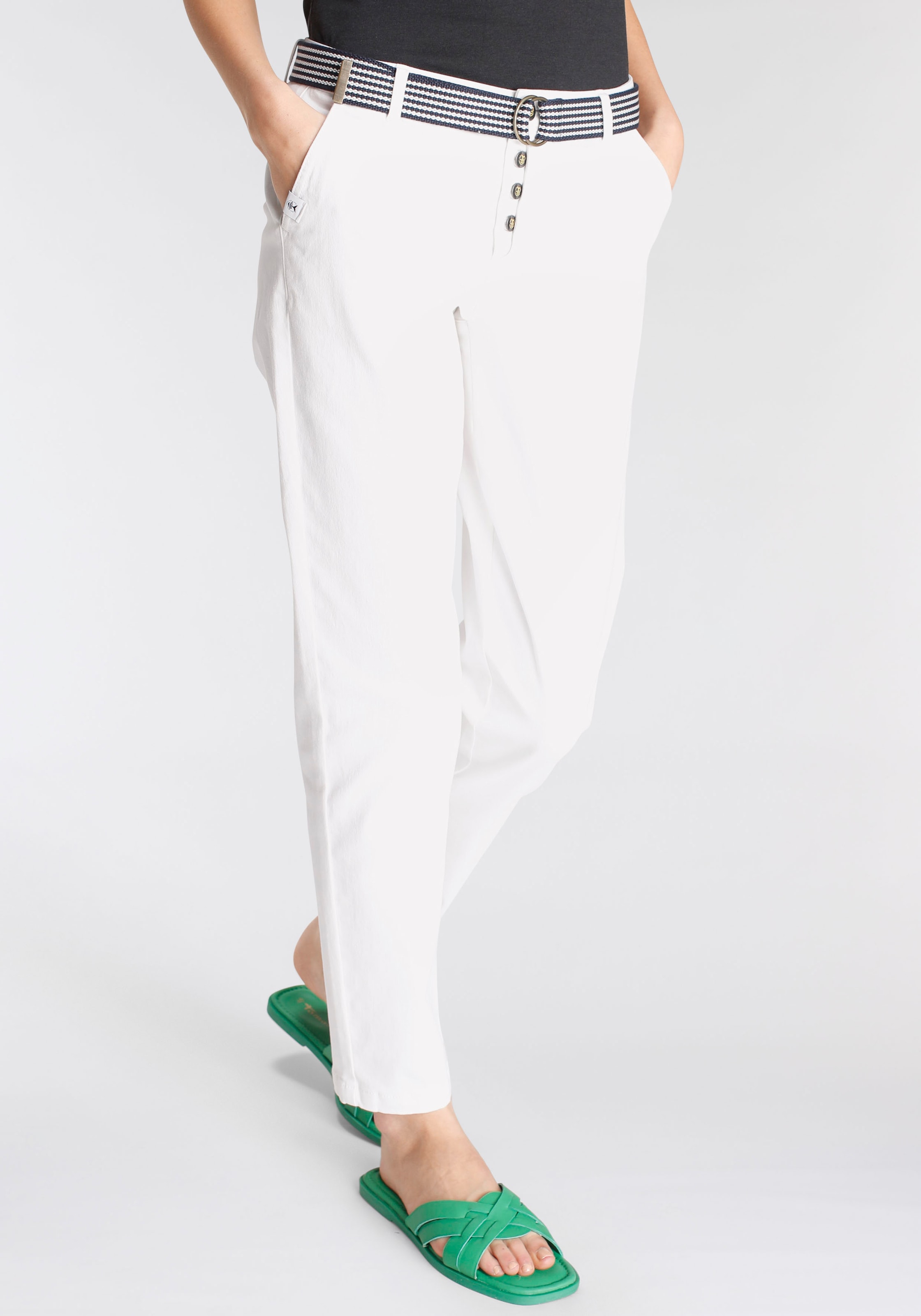 Weiße Stoffhosen für Damen online | BAUR kaufen