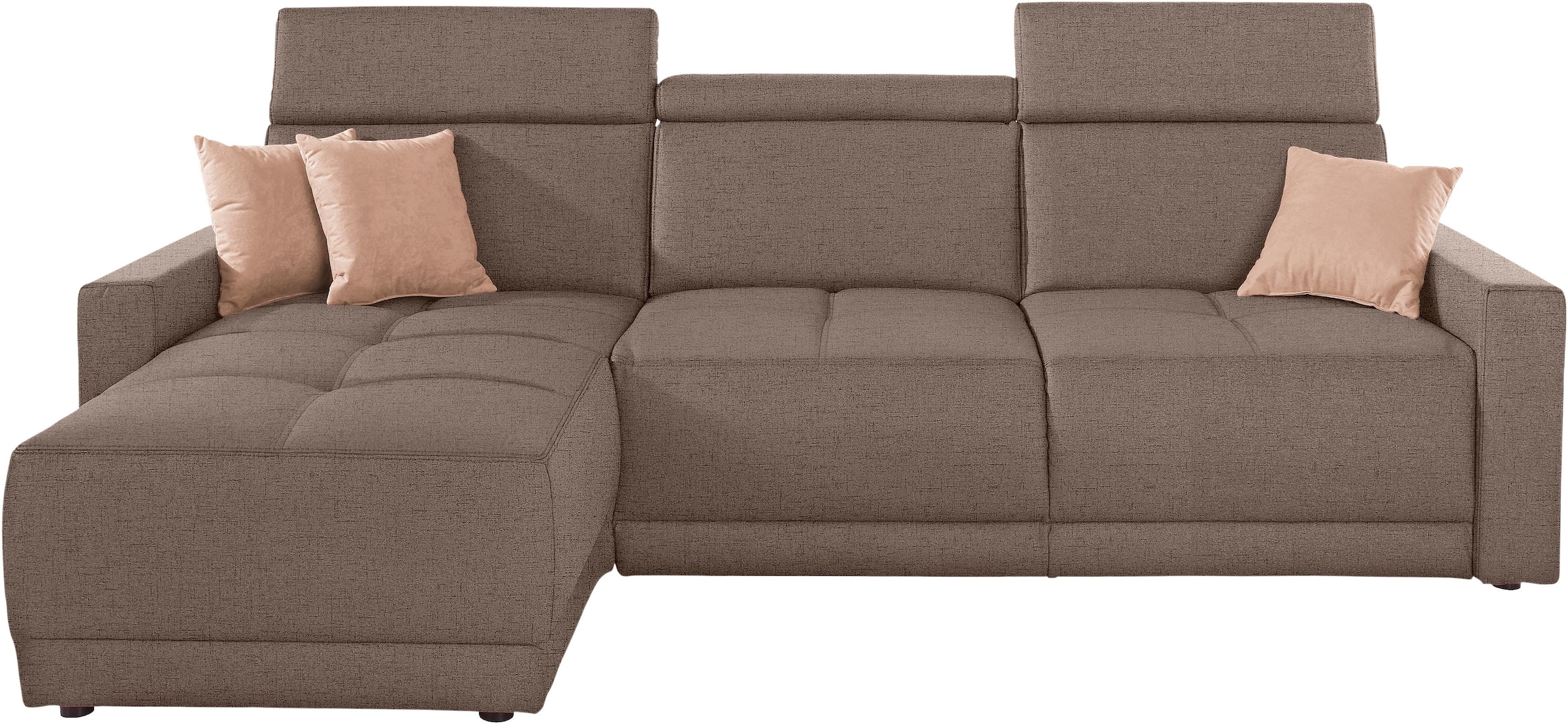 DOMO collection Ecksofa "Ava mit moderner Sitzheftung & toller Doppelnaht, günstig online kaufen