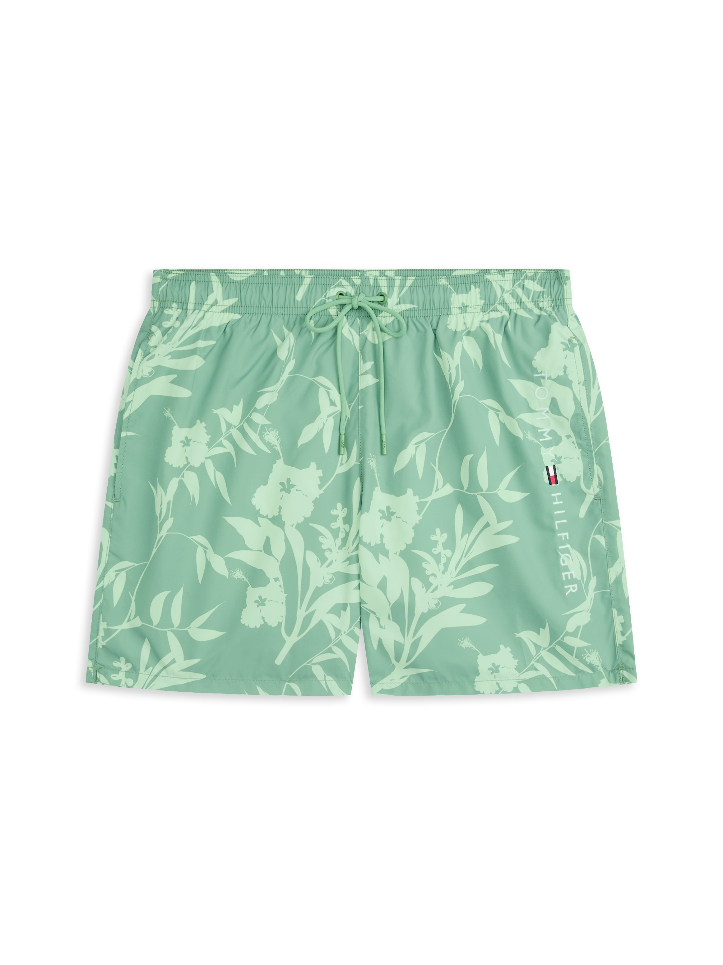 Tommy Hilfiger Swimwear Badeshorts »MEDIUM DRAWSTRING PRINT«, mit tropischem Muster, mit Logostickerei