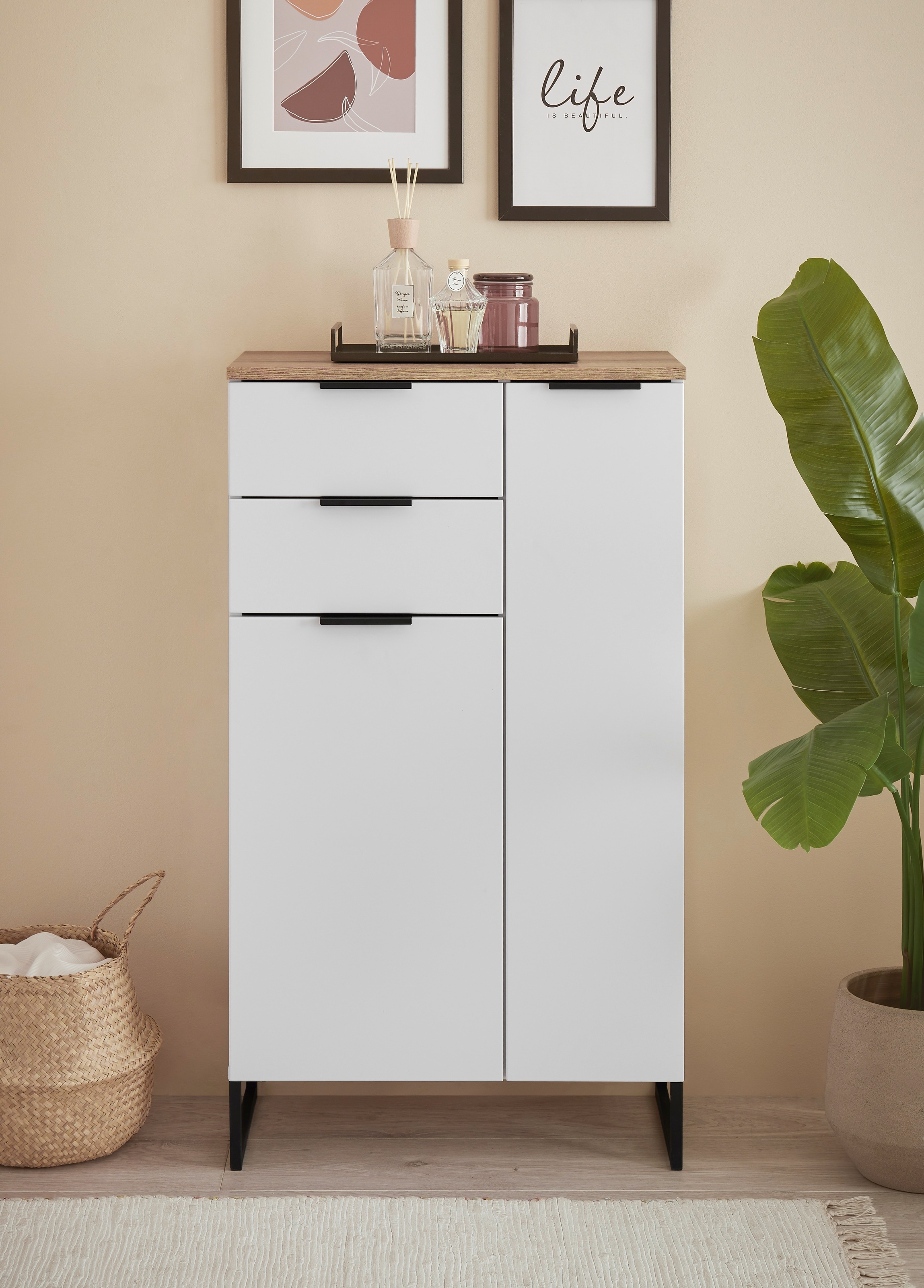 BASIC by Balculina Midischrank "Denver Midischrank, Badezimmerschrank BxHxT günstig online kaufen