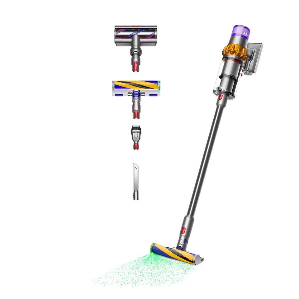 DYSON Akku-Hand-und Stielstaubsauger "Dyson V15 Detect Absolute Nickel/Gelb günstig online kaufen