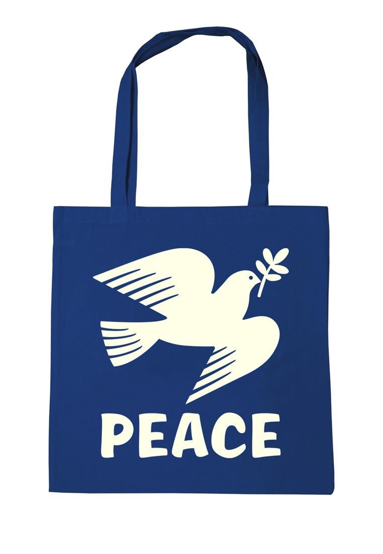LOGOSHIRT Schultertasche »Peace - Friedenstaube«, mit Peace-Motiv