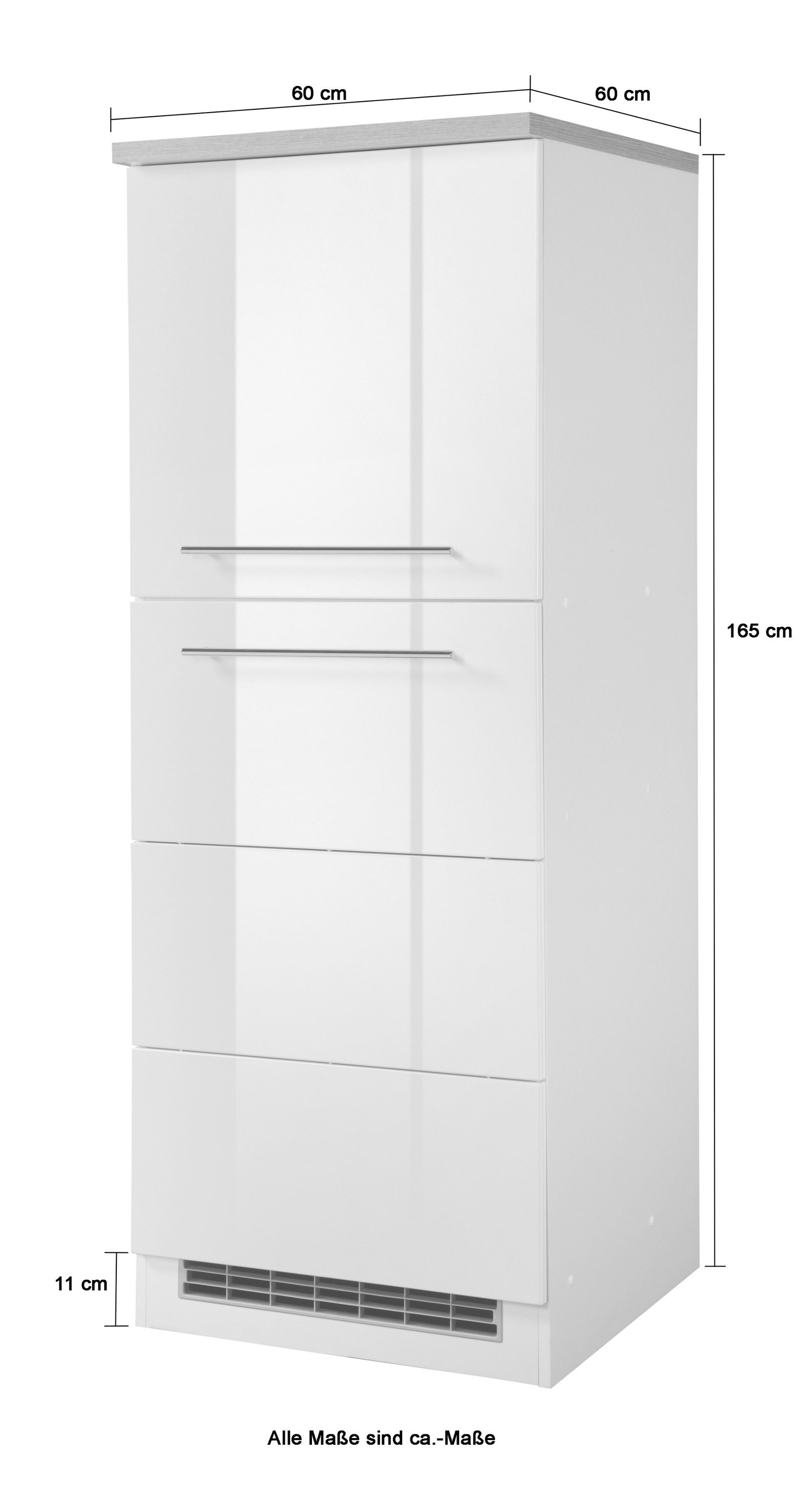 Kochstation Kühlumbauschrank »KS-Wien«, 60 cm breit, für Einbaukühlschrank