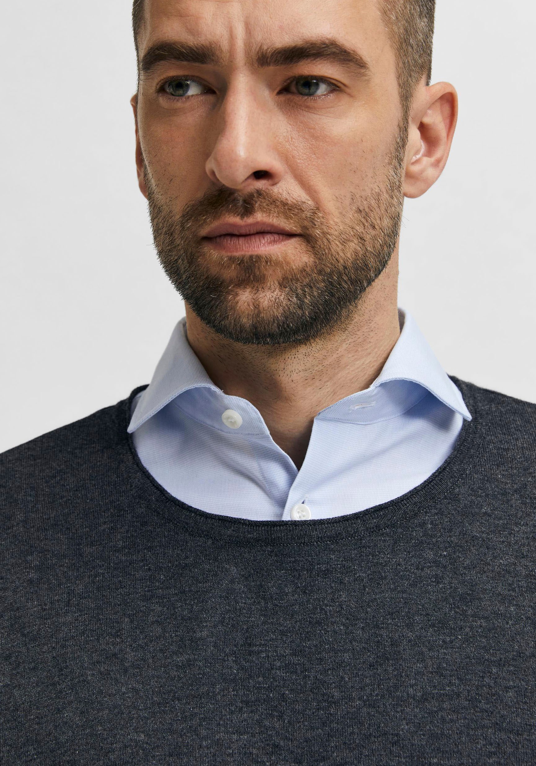 SELECTED HOMME Rundhalspullover »ROME KNIT«