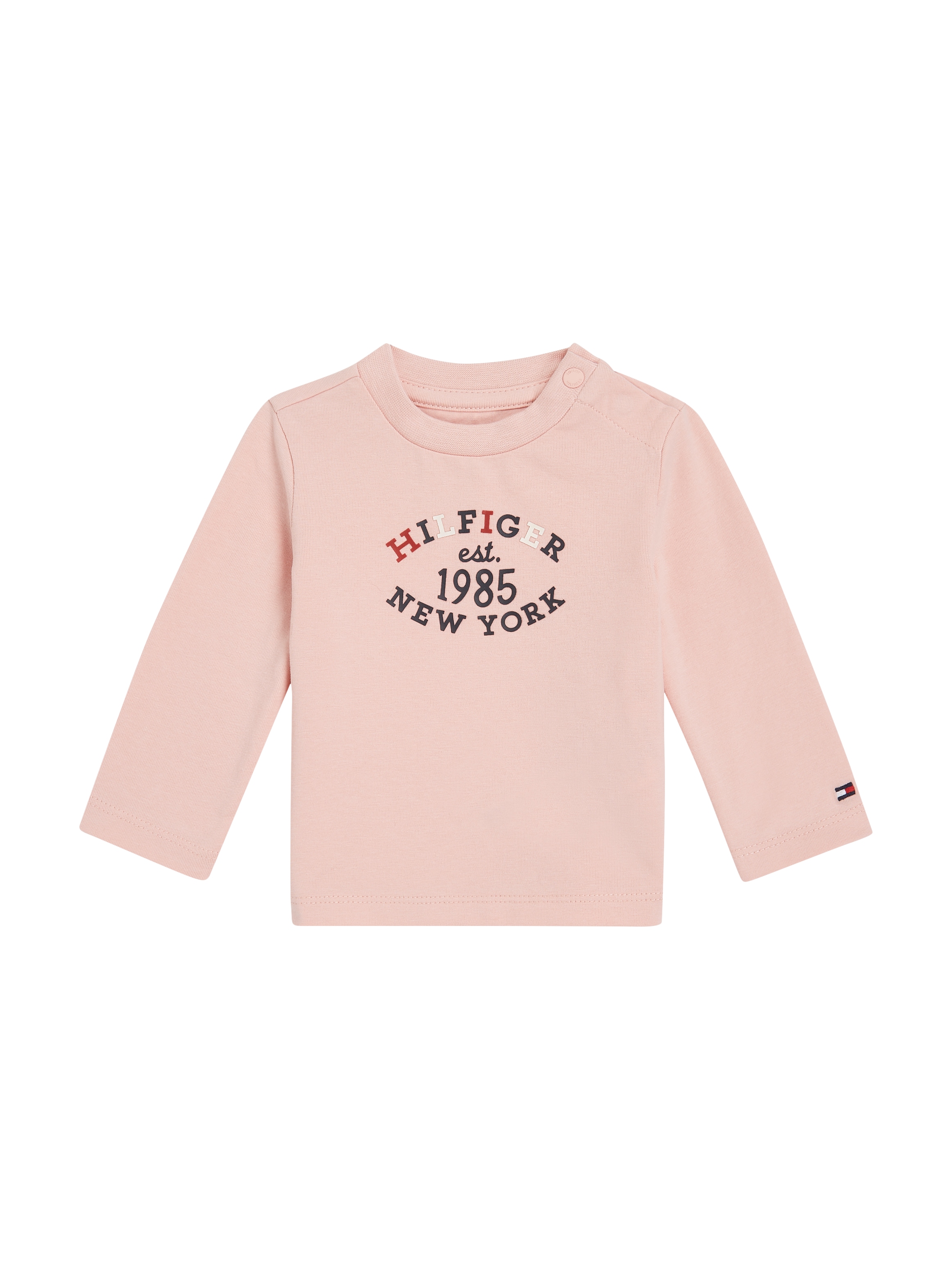 Tommy Hilfiger Langarmshirt »MONOTYPE OVAL REGULAR TEE LS«, Baby bis 2 Jahre mit Logoschriftzug