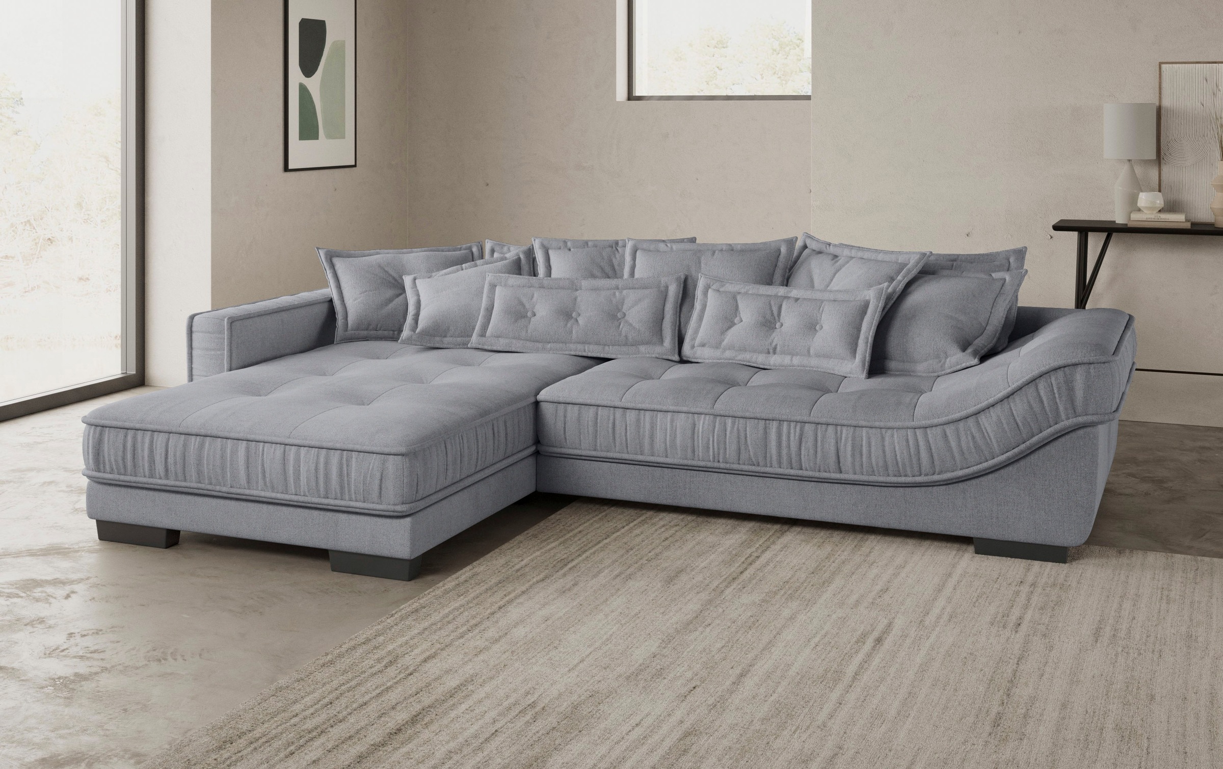 Mr. Couch Ecksofa »Diwan II, L-Form«, Wahlweise mit Kaltschaumpolsterung bis 140 kg belastbar