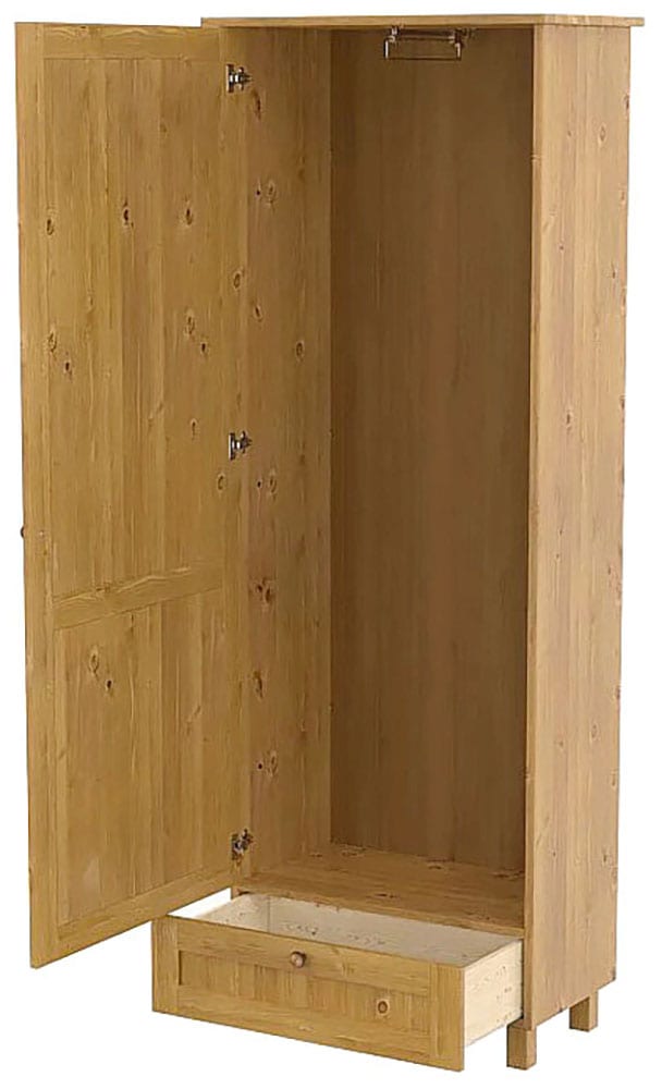 Home affaire Garderobenschrank »Juventus«, (1 St.), aus massiver Kiefer, Breite 67cm, mit Kleiderstange