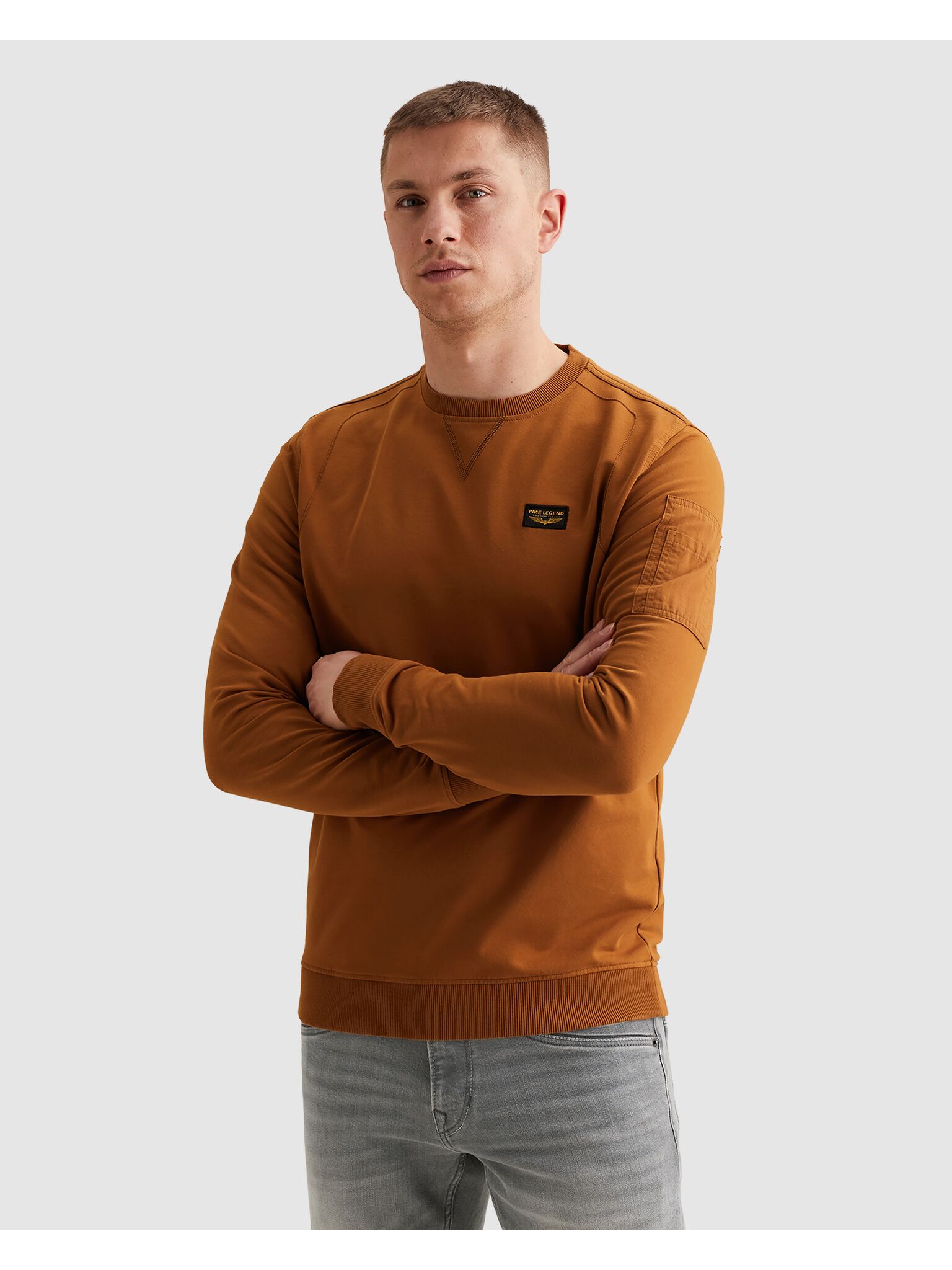 PME LEGEND Sweatshirt "Airstrip sweat", mit Logo Stickerei