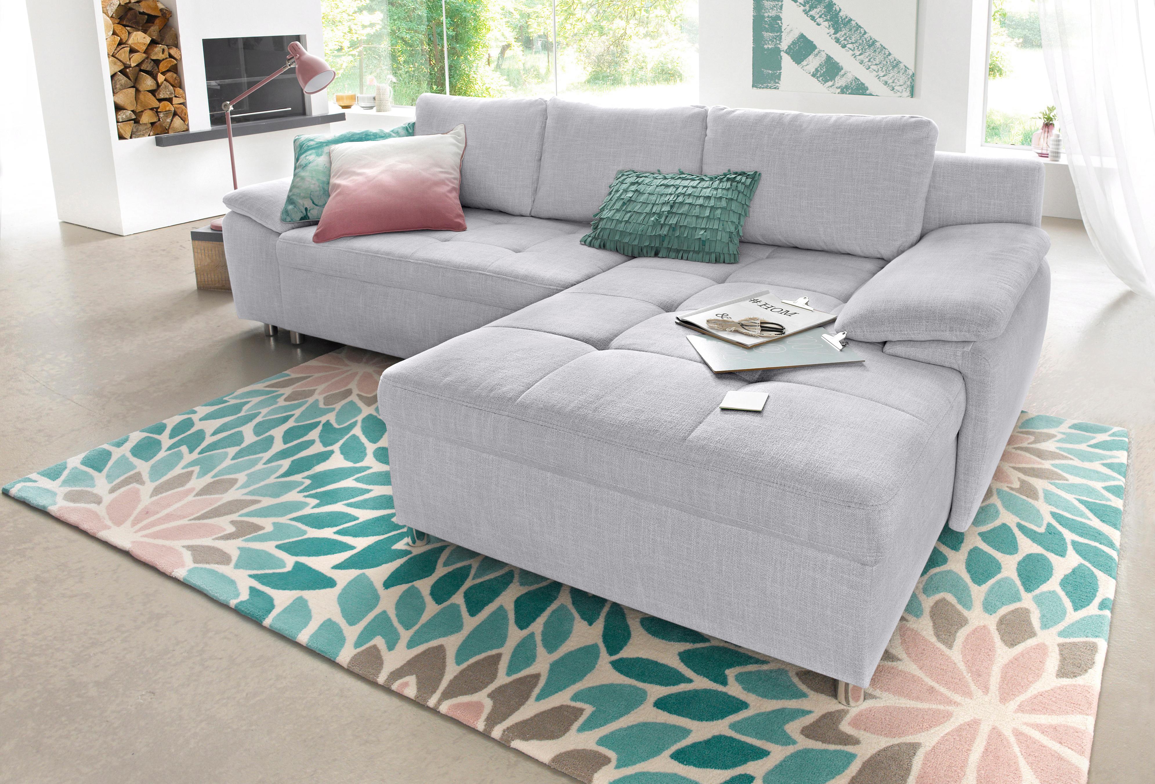 OTTO home Ecksofa "Labene, L-Form, B: 270/290 cm, Bettfunktion & Bettkasten wählbar" XL/XXL wählbar, Federkern wählbar, lose Rückenkissen, modernes Design