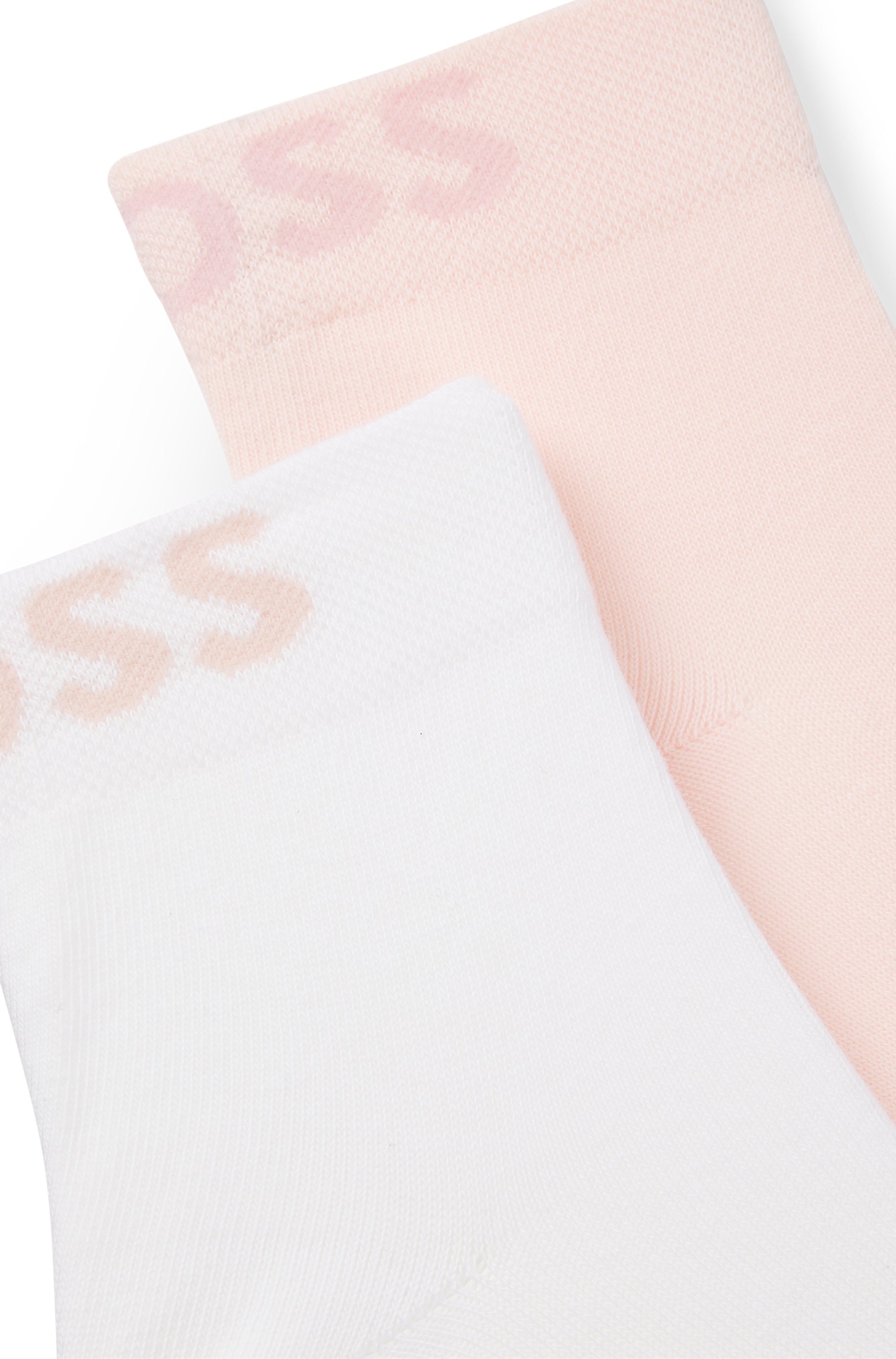 BOSS Freizeitsocken »2P SH Logo CC W« Packung, 2er, 2 Paar tlg. mit eingestricktem BOSS Logoschriftzug