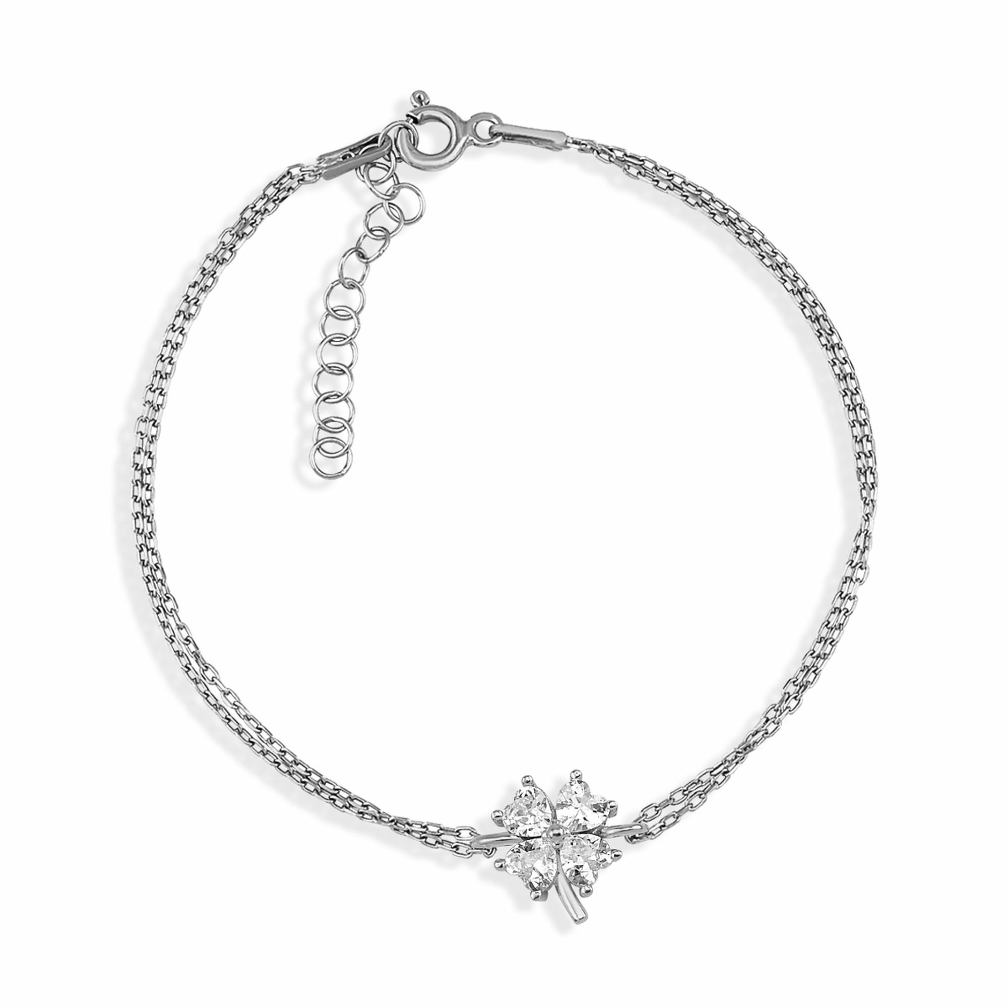 Armband »925/- Sterling Silber Kleeblatt«