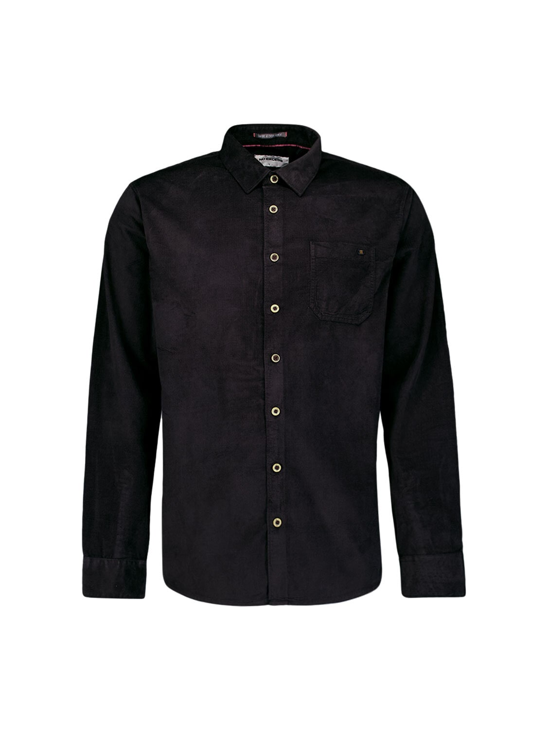 NO EXCESS Langarmhemd »No Excess Cordhemd Shirt Solid Fine Herringbone«
