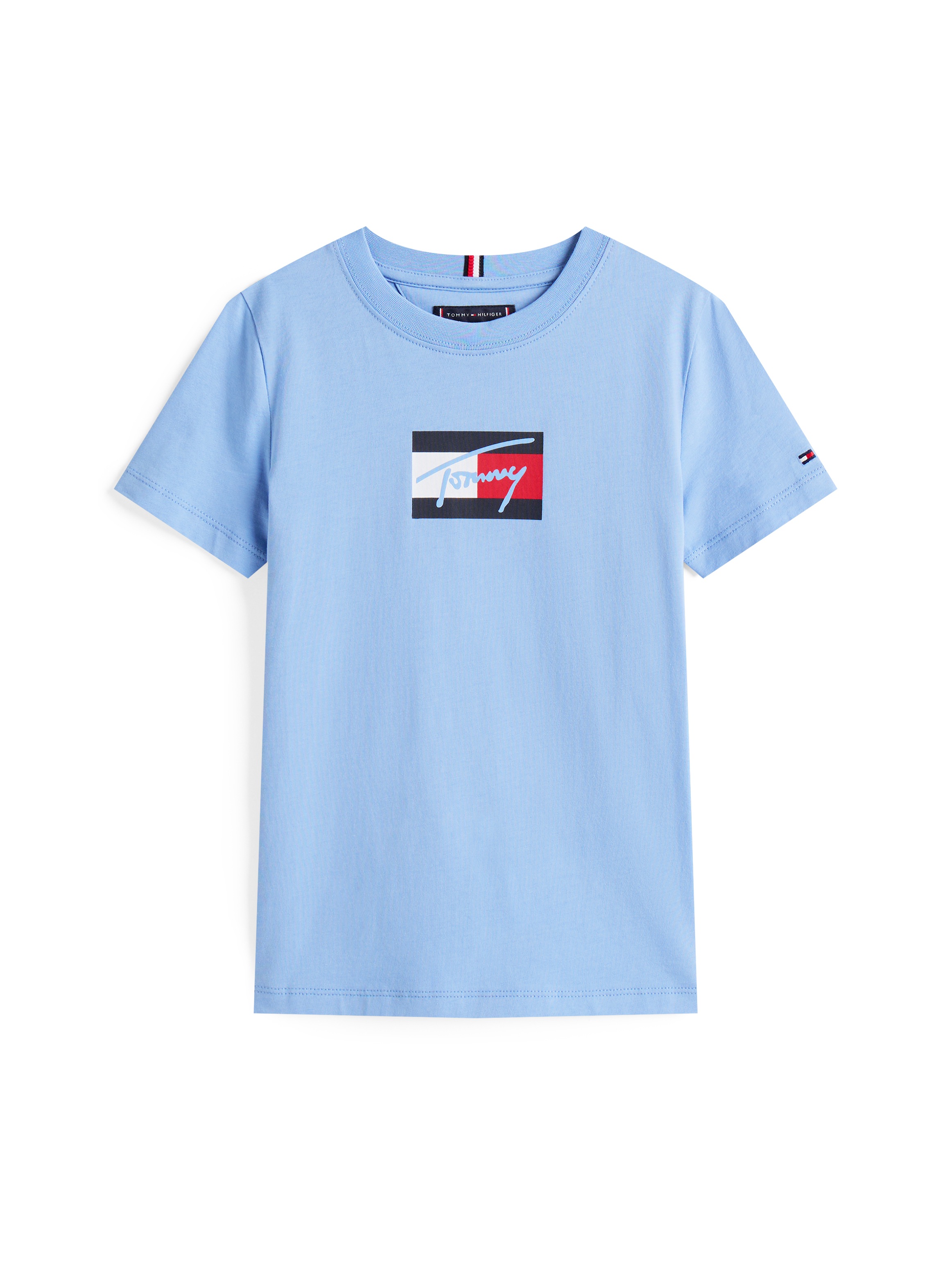 Thumbnail - Tommy Hilfiger T-Shirt "TOMMY SCRIPT FLAG PRINT TEE SS", für Kinder bis 16 Jahre, mit Logo-Print