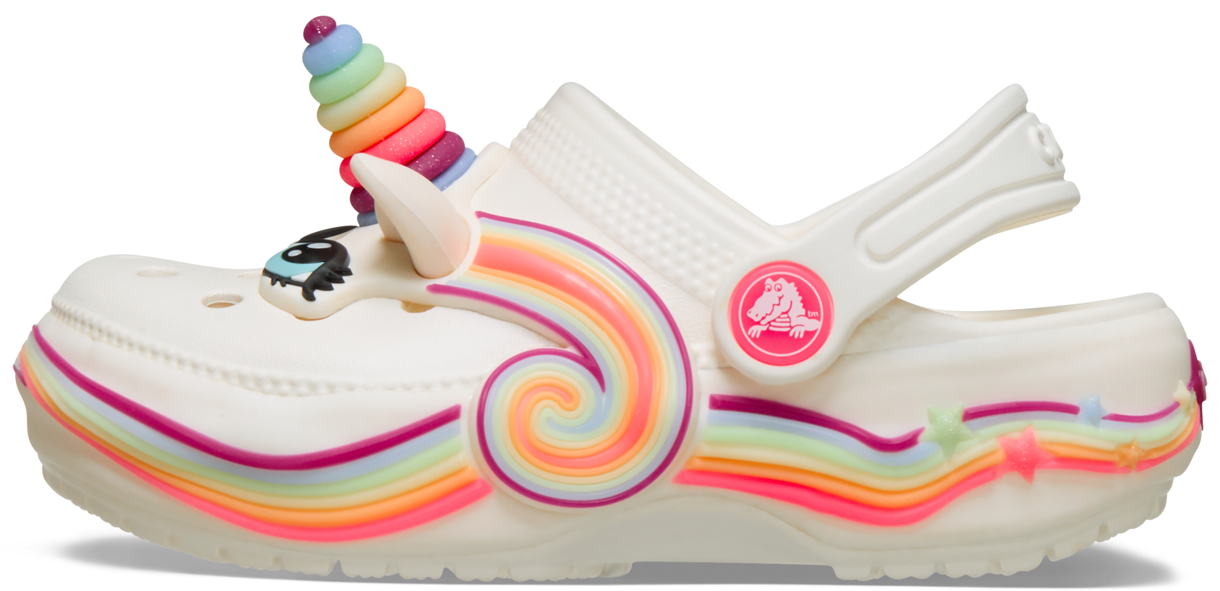 Crocs Clog »Classic IAM Unicorn Lights Clog«  Sommerschuh, Sandale, Hausschuh mit cooler Blinkfunktion
