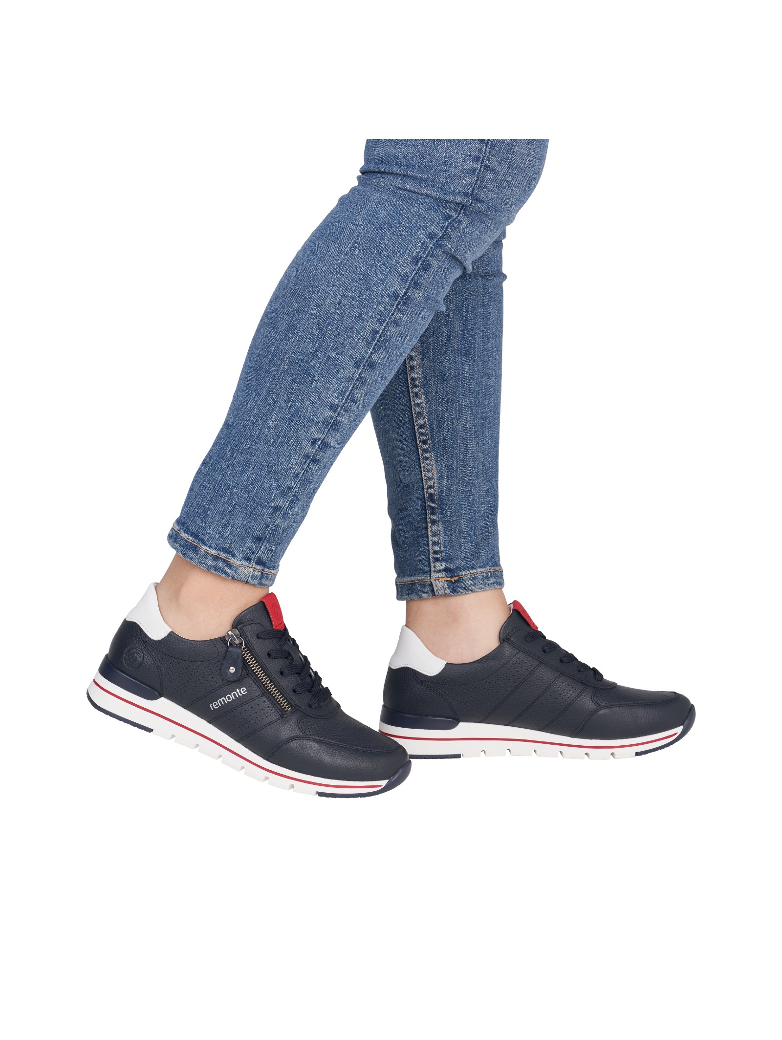 Remonte Keilsneaker Nachtblau Weiß Rot 42 2