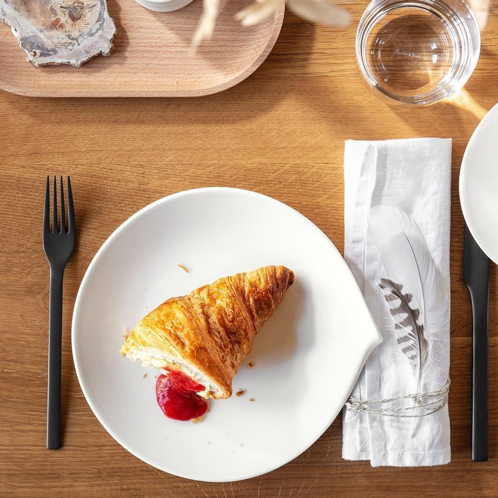 Villeroy & Boch Geschirr-Set »Tafelservice Flow 18er Set weiß« Spülmaschinengeeignet, Mikrowellenfest