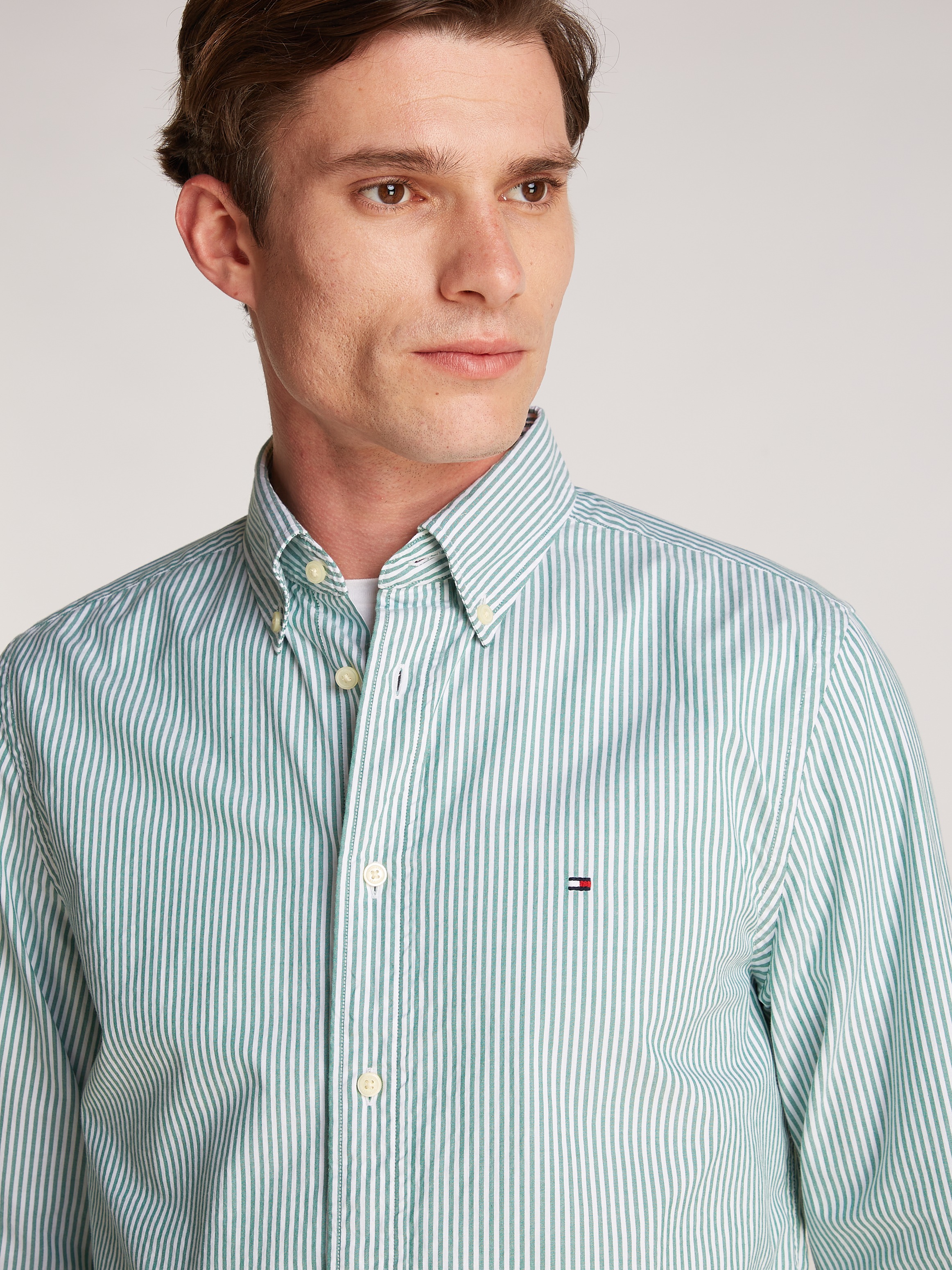 Tommy Hilfiger Langarmhemd »FLEX POPLIN CLASSIC STP RF SHIRT«, mit Sreifenmuster