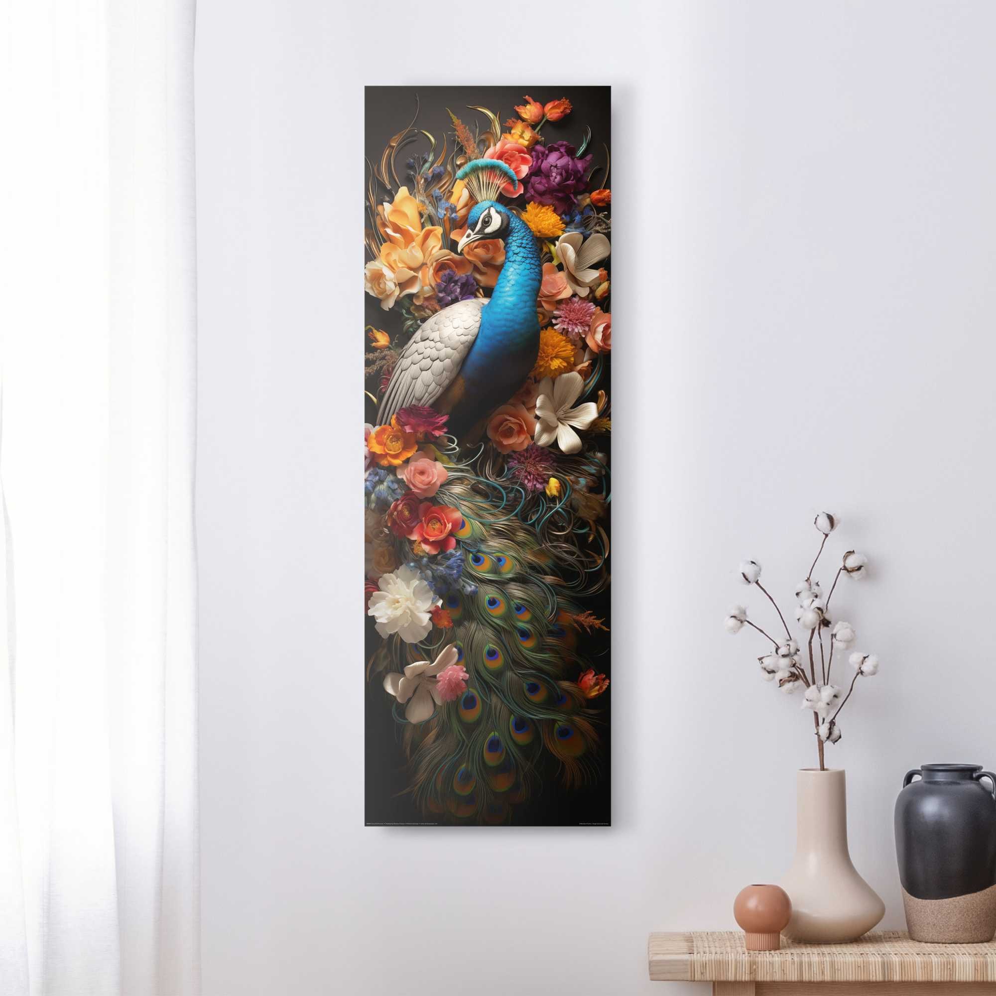 Deco-Panel »Colourful Peacock«