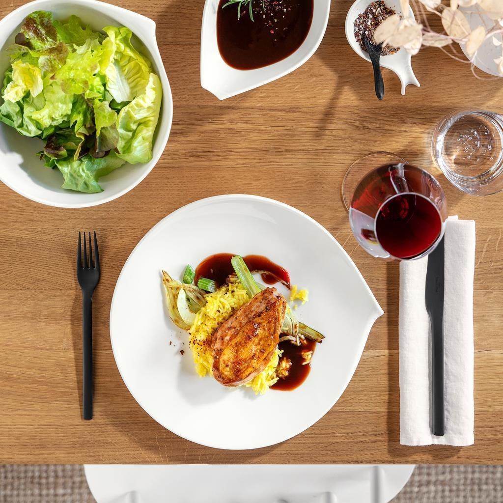 Villeroy & Boch Geschirr-Set »Tafelservice Flow 18er Set weiß« Spülmaschinengeeignet, Mikrowellenfest