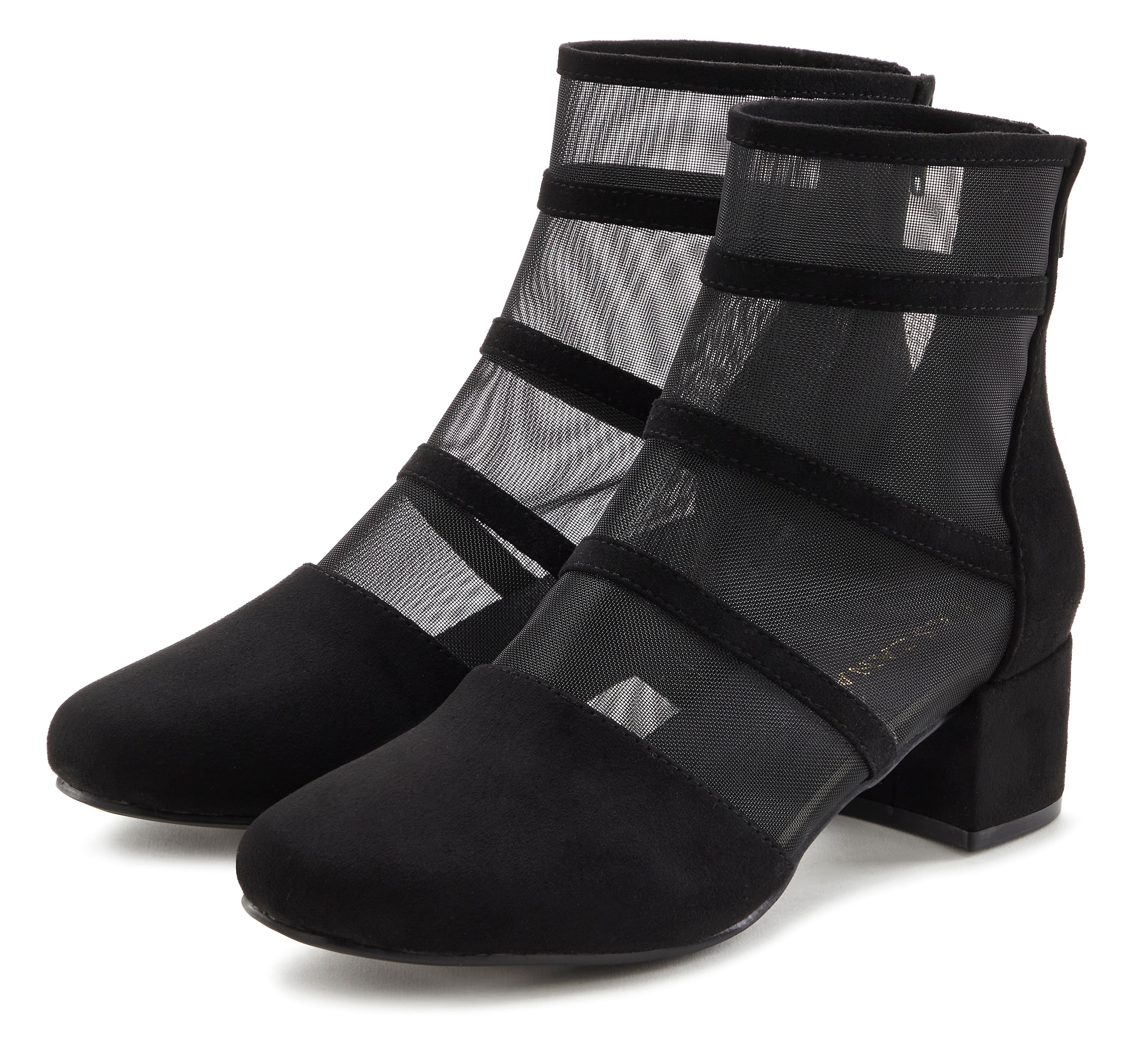 LASCANA Stiefelette "Ankle Boots, Stiefel", mit modischen Mesh-Einsätzen un günstig online kaufen