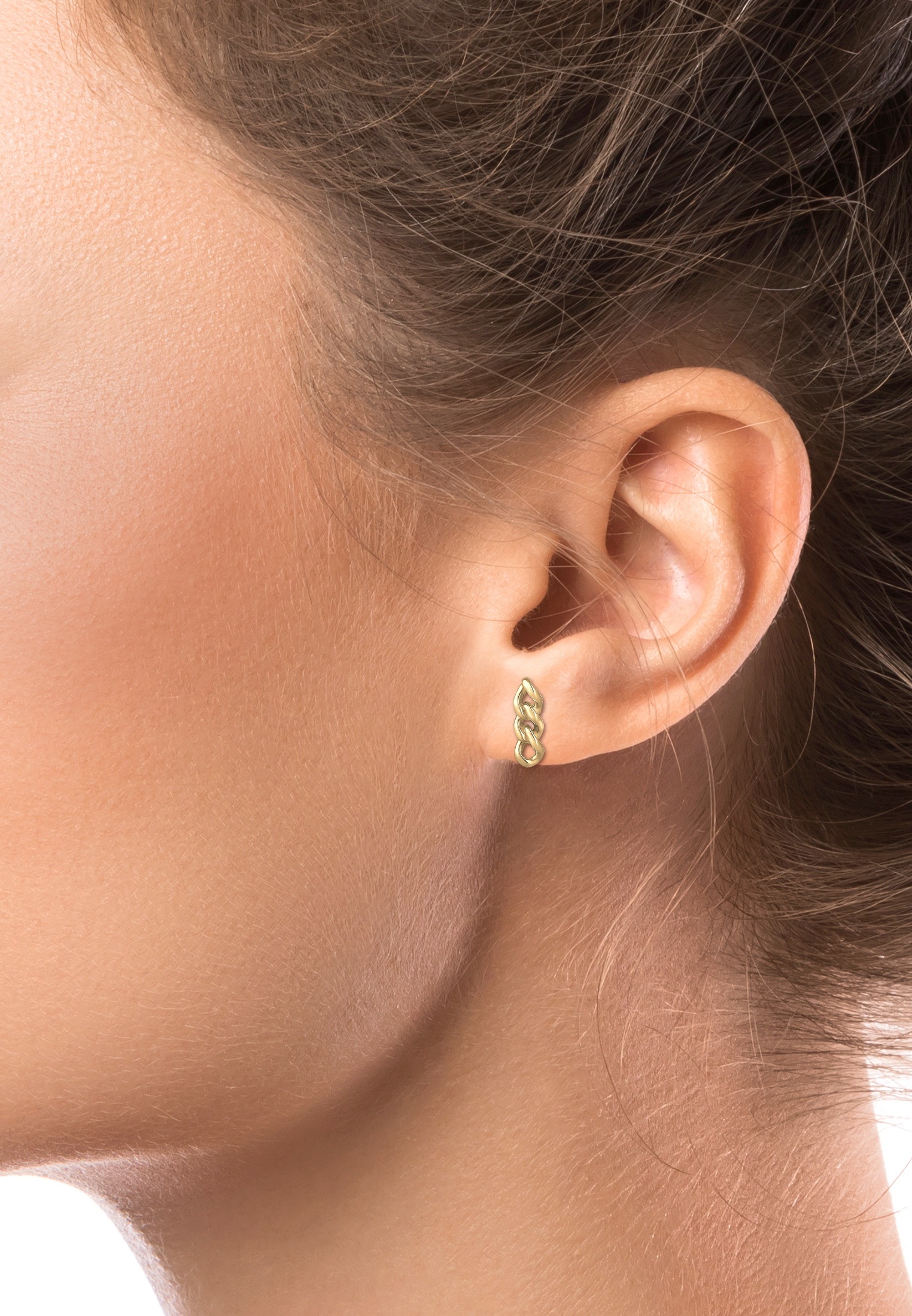 Elli Paar Ohrstecker »Hänger Panzerkette Trend Blogger Cool 925 Silber«