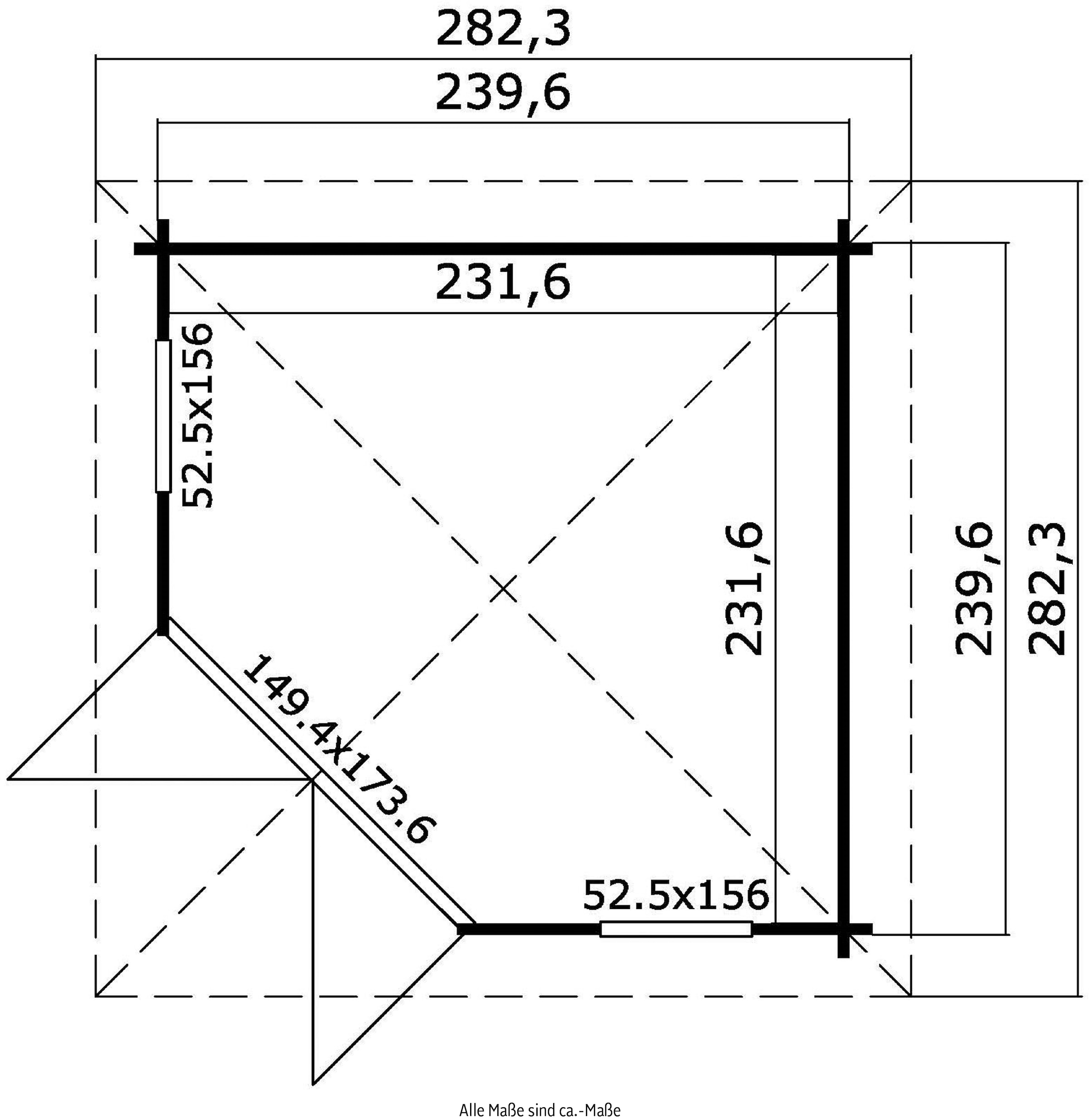 LASITA MAJA Gartenhaus »OBAN«, (Set, inkl. Fussbodenbretter zum verlegen)