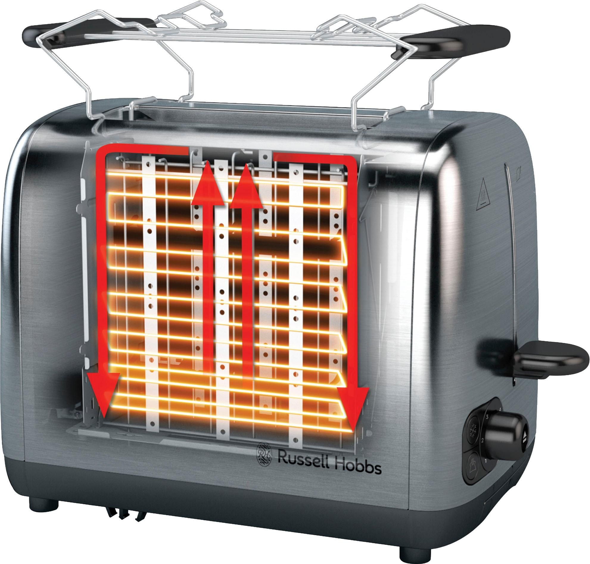 RUSSELL HOBBS Toaster »Adventure 24080-56«, 2 kurze Schlitze, für 2 Scheiben, 850 W, Edelstahl gebürstet